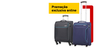 20% Desconto<br>Seleção de bagagem American Tourister e Eastpak