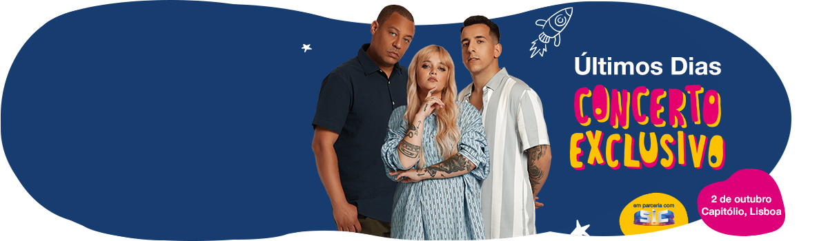 Ganha bilhetes para<br>um concerto <br> exclusivo Staples