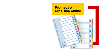 25% Desconto<br>Separadores de cartão Esselte