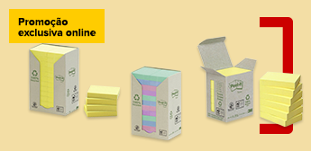 25% Desconto<br>Post-its reciclados