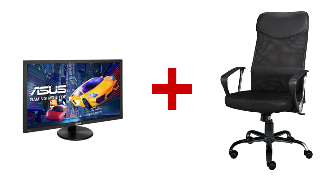 Oferta Monitor Asus 21,5' mais Cadeira Operativa
