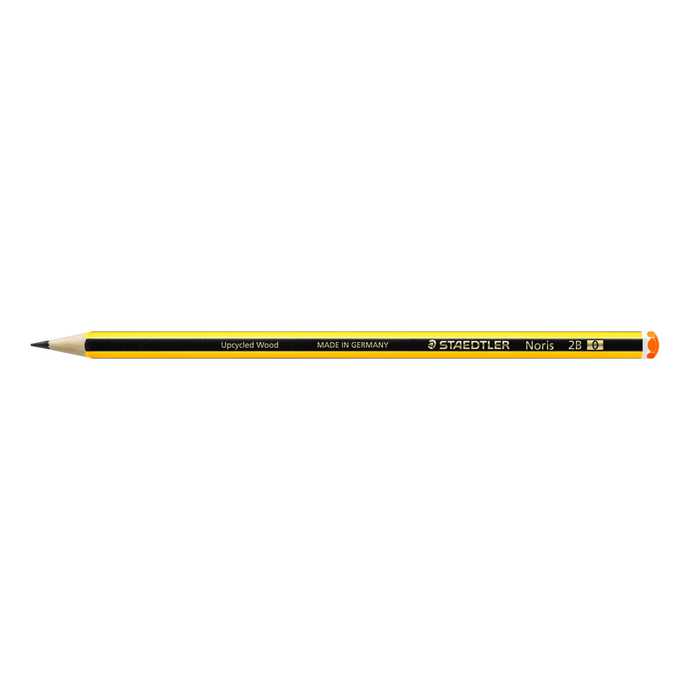 STAEDTLER Lápis de Grafite Noris® N0, Mina 2B, Corpo Hexagonal Amarelo e Preto