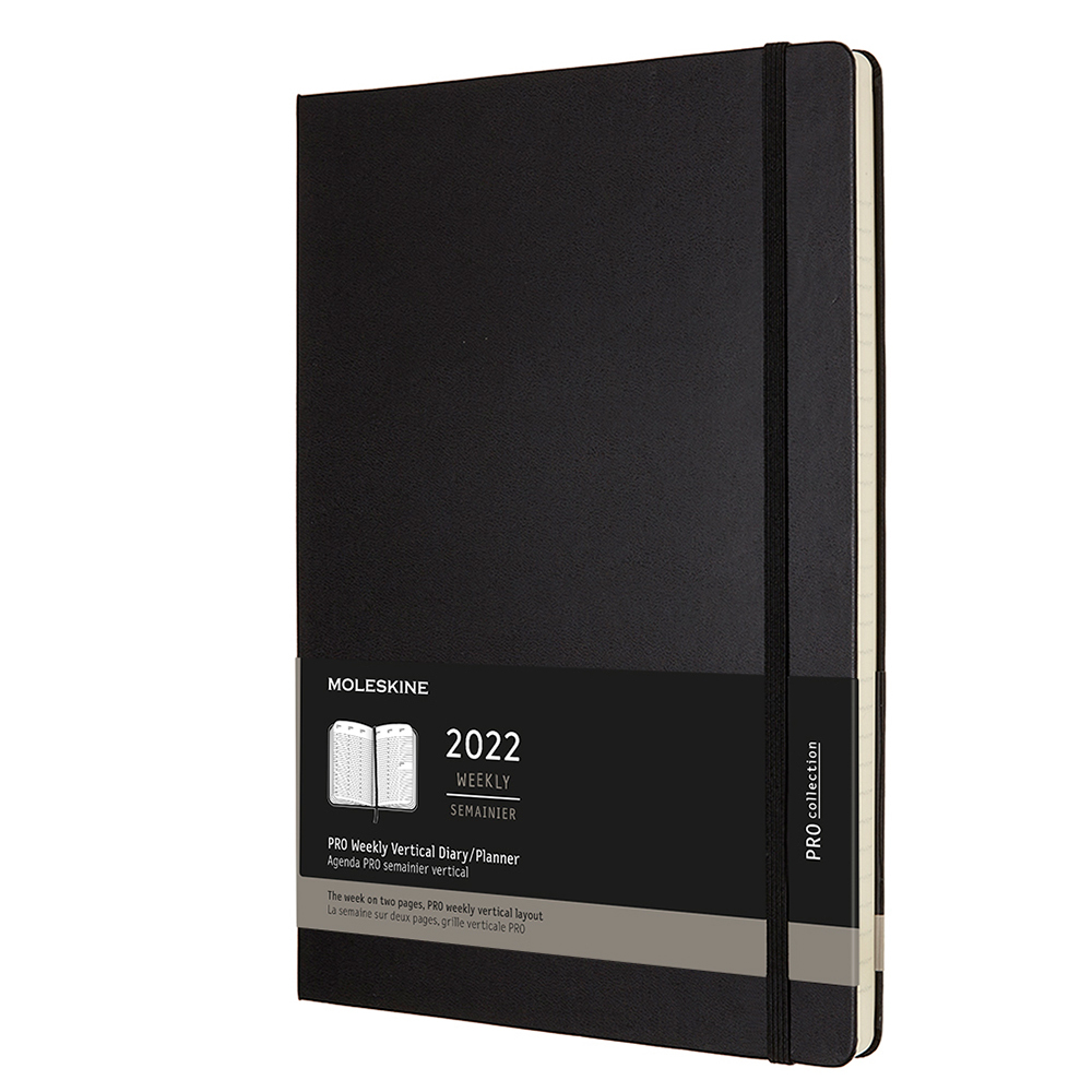 MOLESKINE Agenda Semanal 2022, 29 x 21 cm, Preto