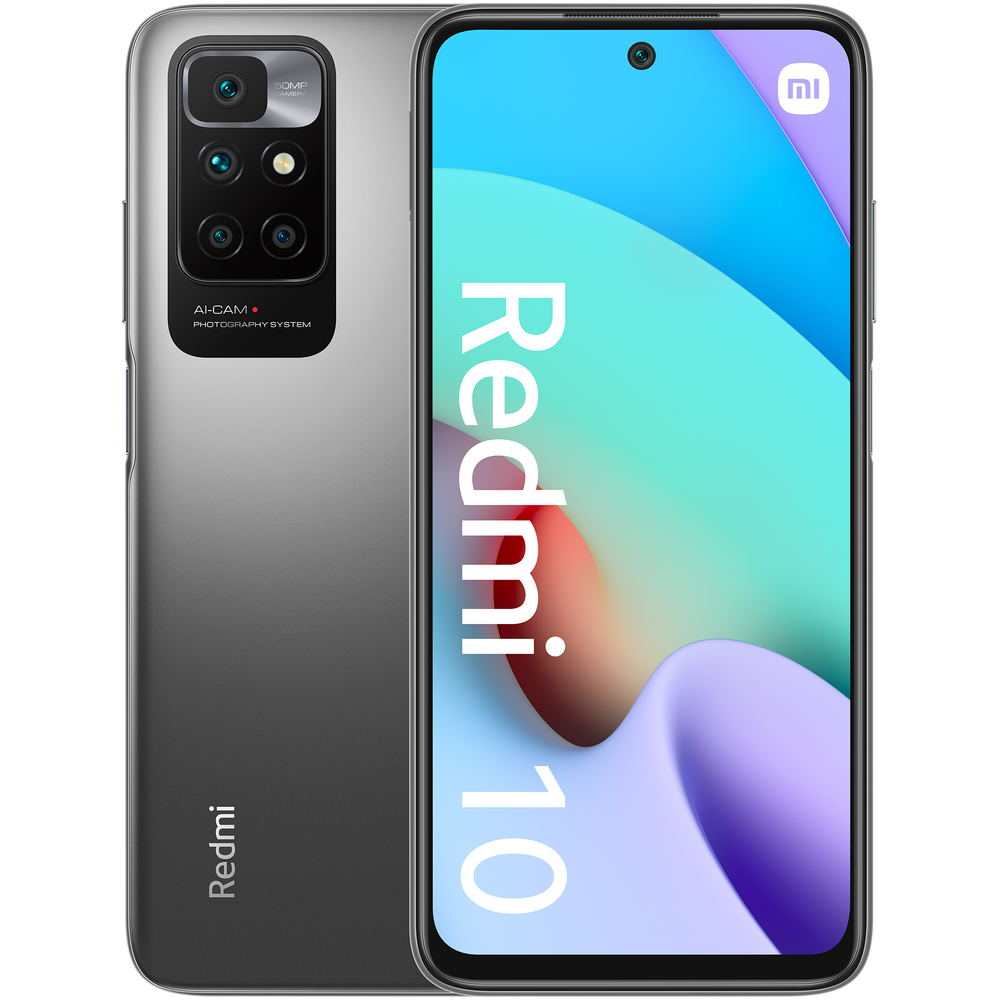 XIAOMI Smartphone Redmi 10, 6,5”, MediaTek Helio G88 8-Core, 128 GB ROM, Cinzento