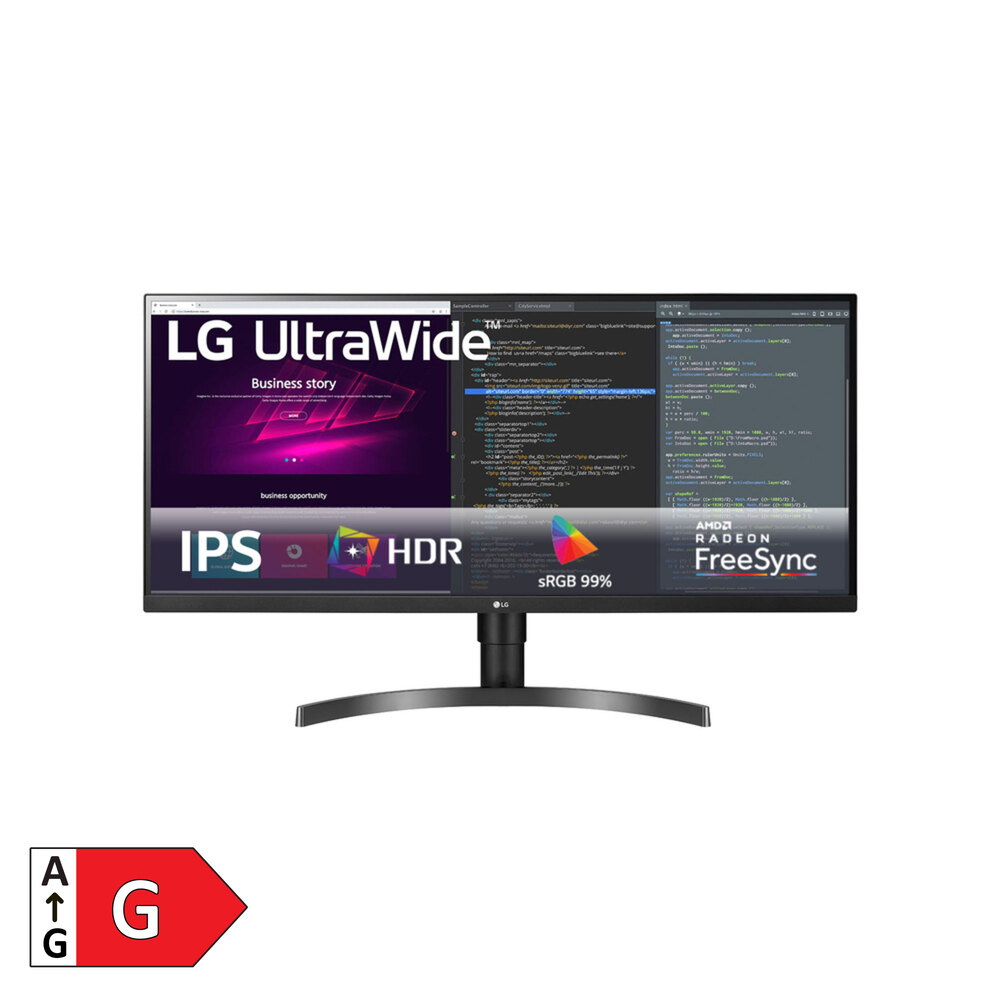 LG Monitor UltraWide™ 34WN750-B QHD, 34' , 3440 x 1440, Preto