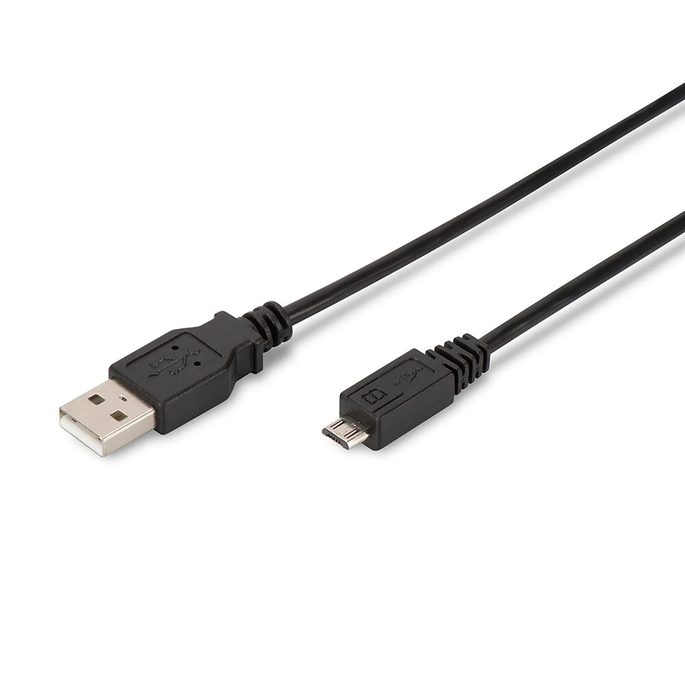 EWENT Cabo 2.0 USB-A Macho/Micro USB Macho, 1 m, Preto