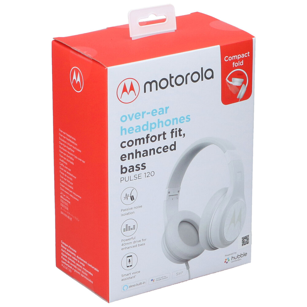 Motorola Auscultadores Pulse 120, com Microfone, Branco