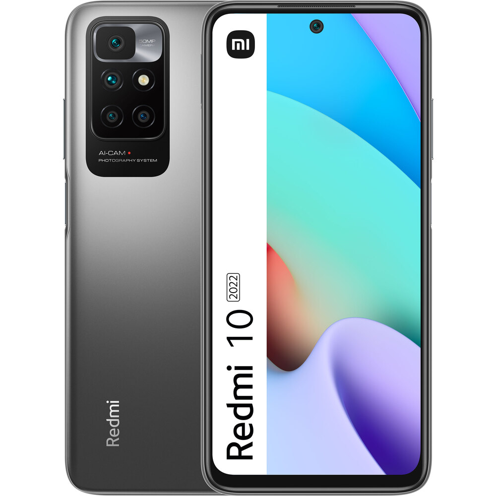 XIAOMI Smartphone Redmi 10 2022, 6,5”, MediaTek Helio G88 8-core, 128 GB ROM, Cinzento