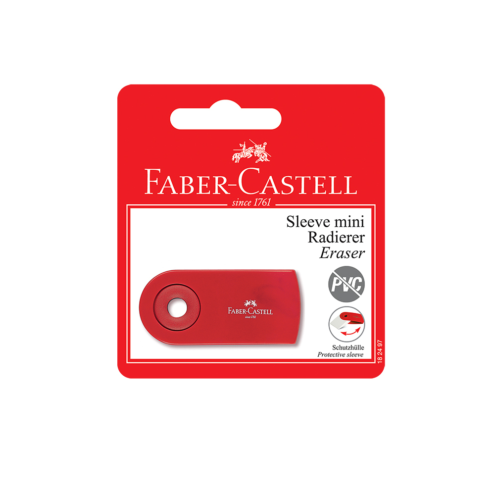 FABER-CASTELL Borracha Retrátil Flip Mini Sleeve, Várias Cores