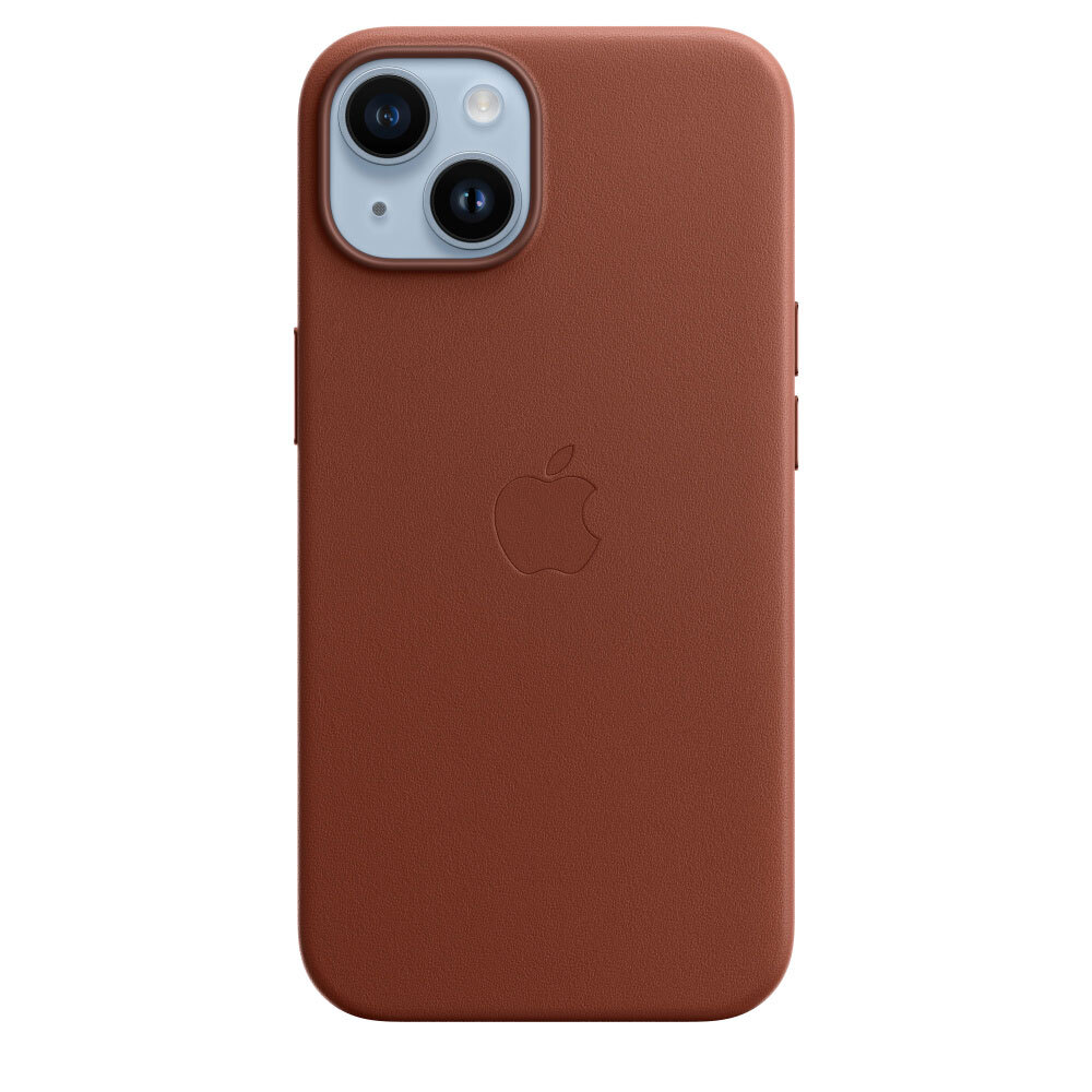 APPLE Capa de Pele para iPhone 14 com MagSafe, Castanho Umbra