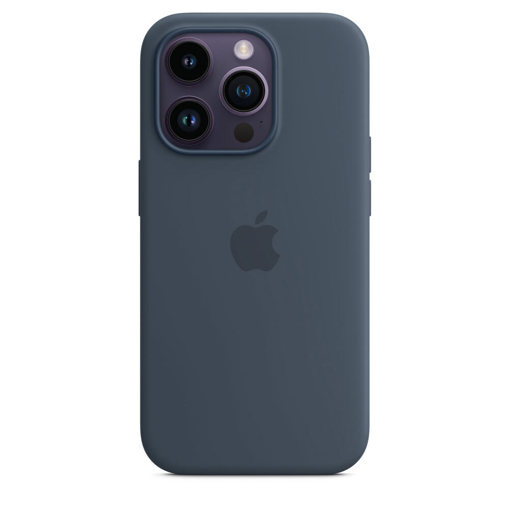 APPLE Capa de Silicone para iPhone 14 PRO com MagSafe, Azul Trovoada