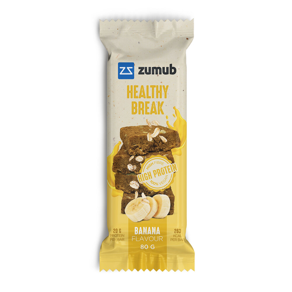 ZUMUB Snacks Healthy Break de Banana e Aveia, 80 g