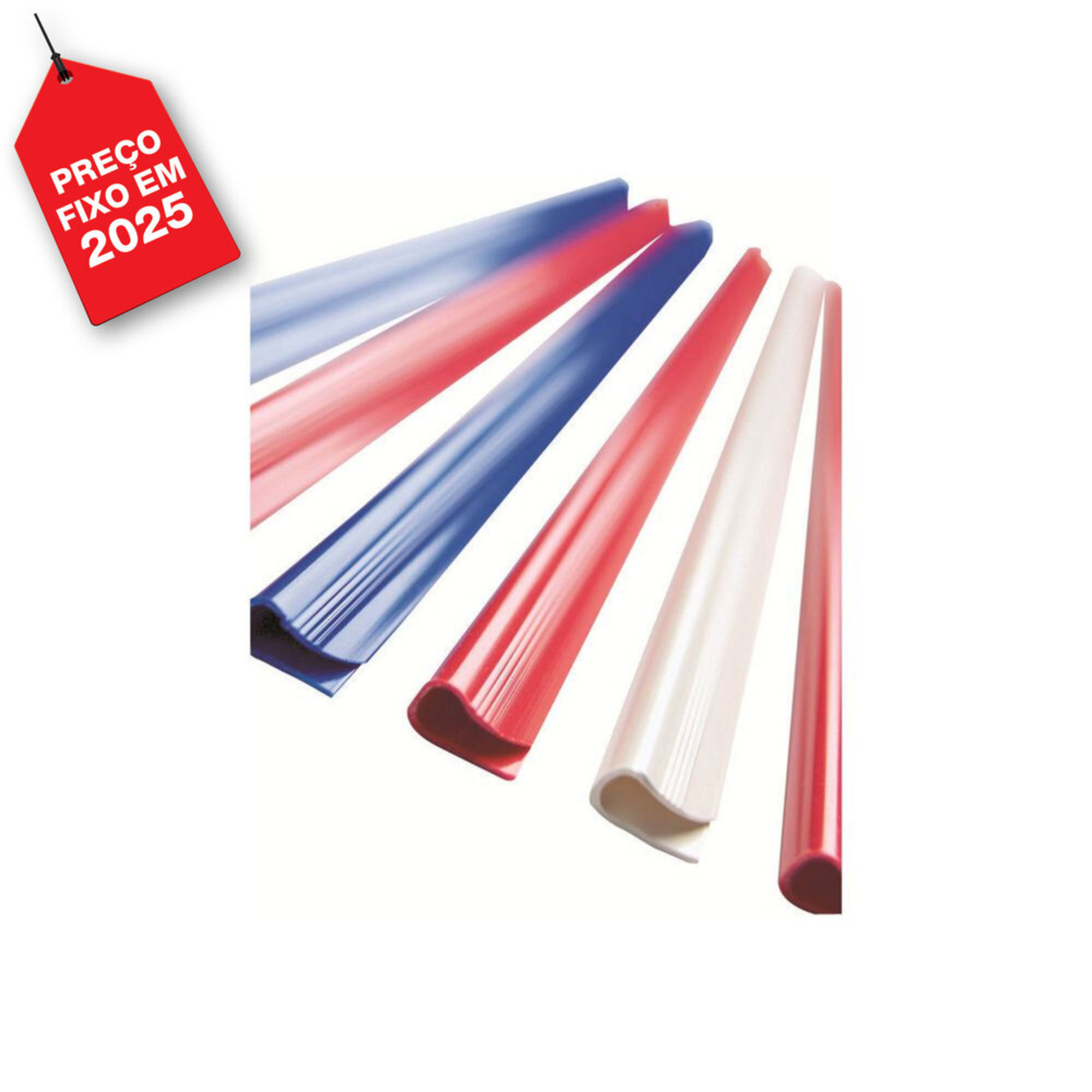 FELLOWES Baguete, 6 mm, Preto, Embalagem de 50 Unidades