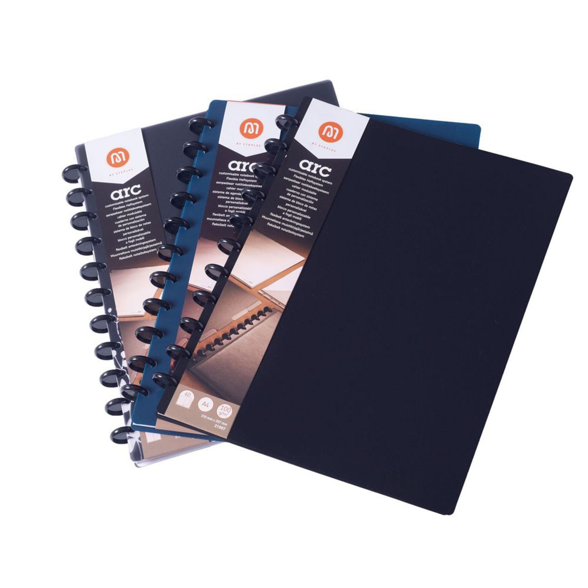 M By Staples Arc Caderno Inteligente A4 60 Folhas Capa Em Polipropileno Preto Design Com 3799