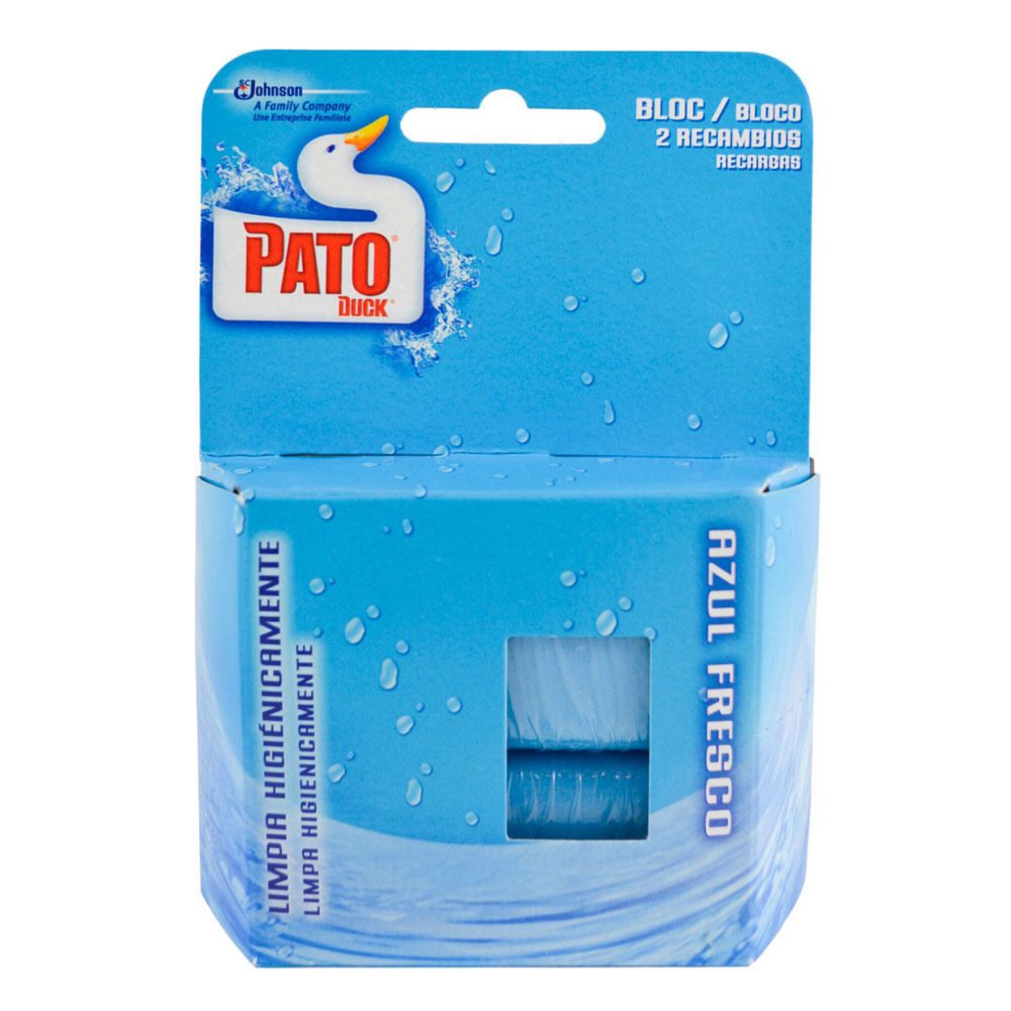 Bloco Sanitário, Recarga Azul, 2 x 40 g