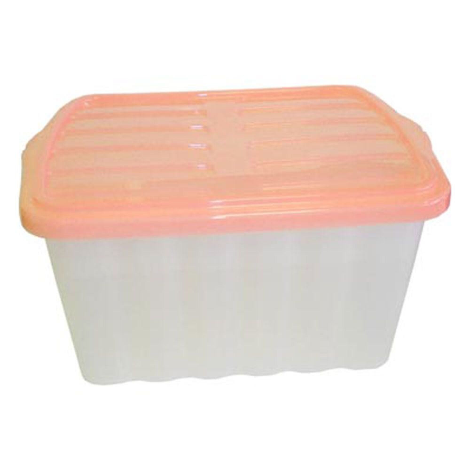 Caixa de Arrumação Multiusos, 12 L, Transparente com Tampa Laranja