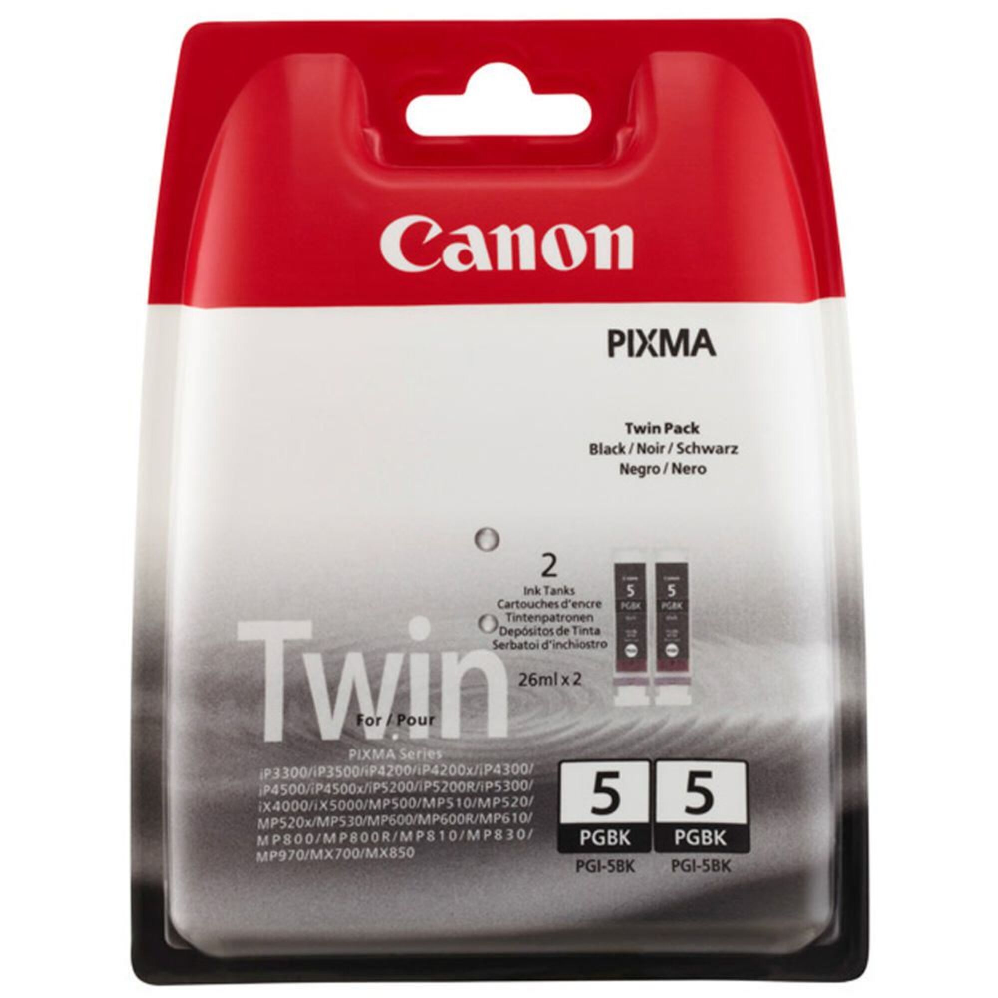 Tinteiro Original PGI-5, Preto, Pack 2, 0628B030