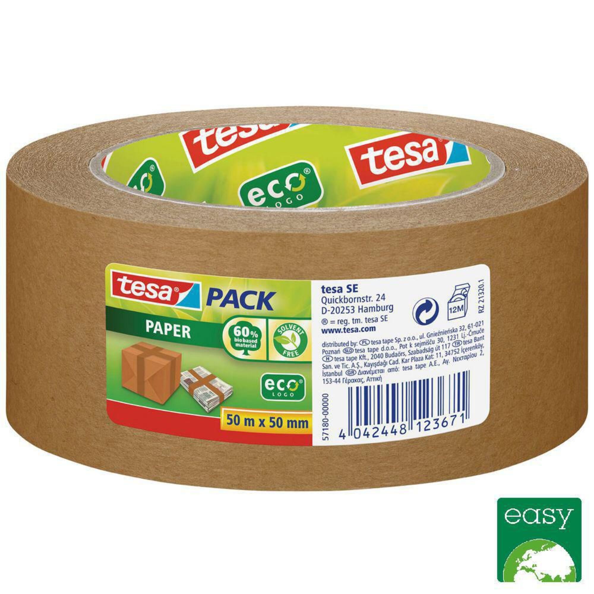 Fita de Embalagem Eco Papel pack®, 50 m x 50 mm