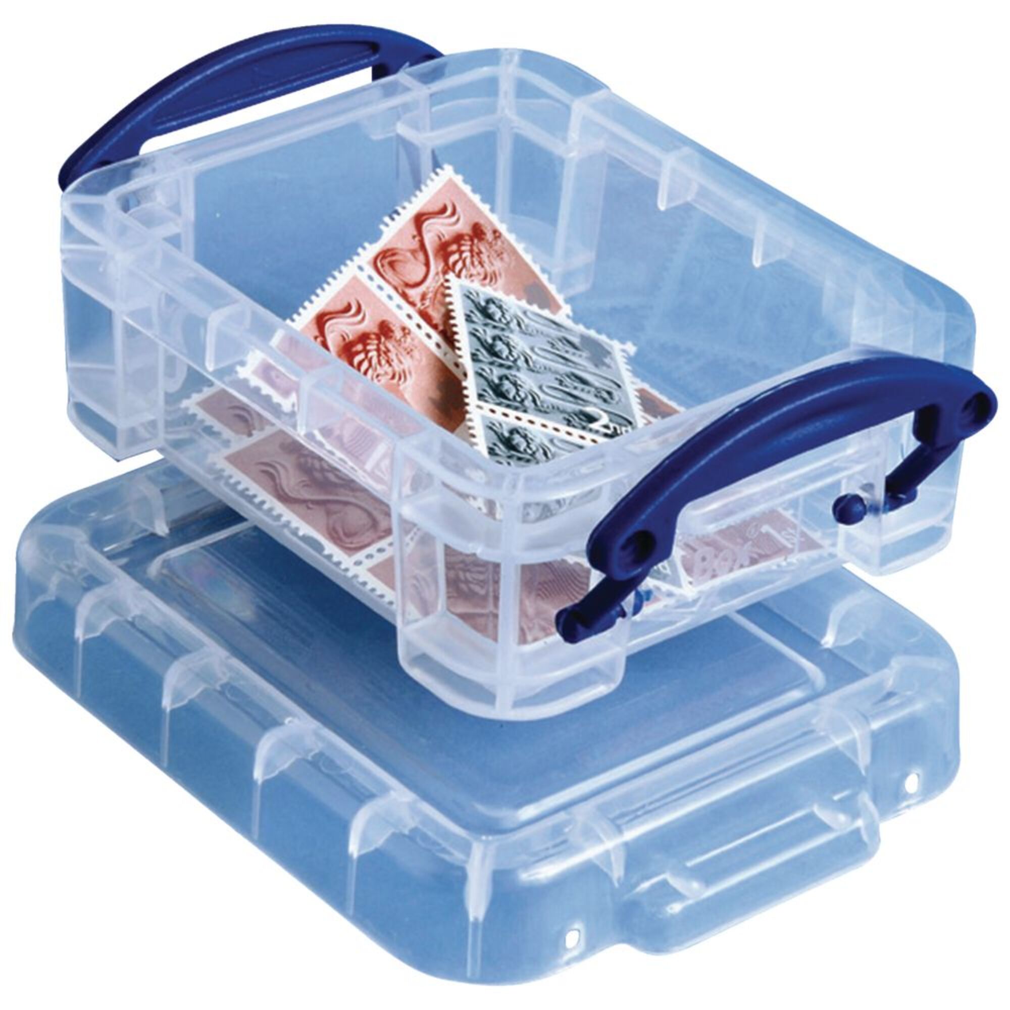 Really Useful Box Caixa de armazenamento empilhável transparente de 0,7