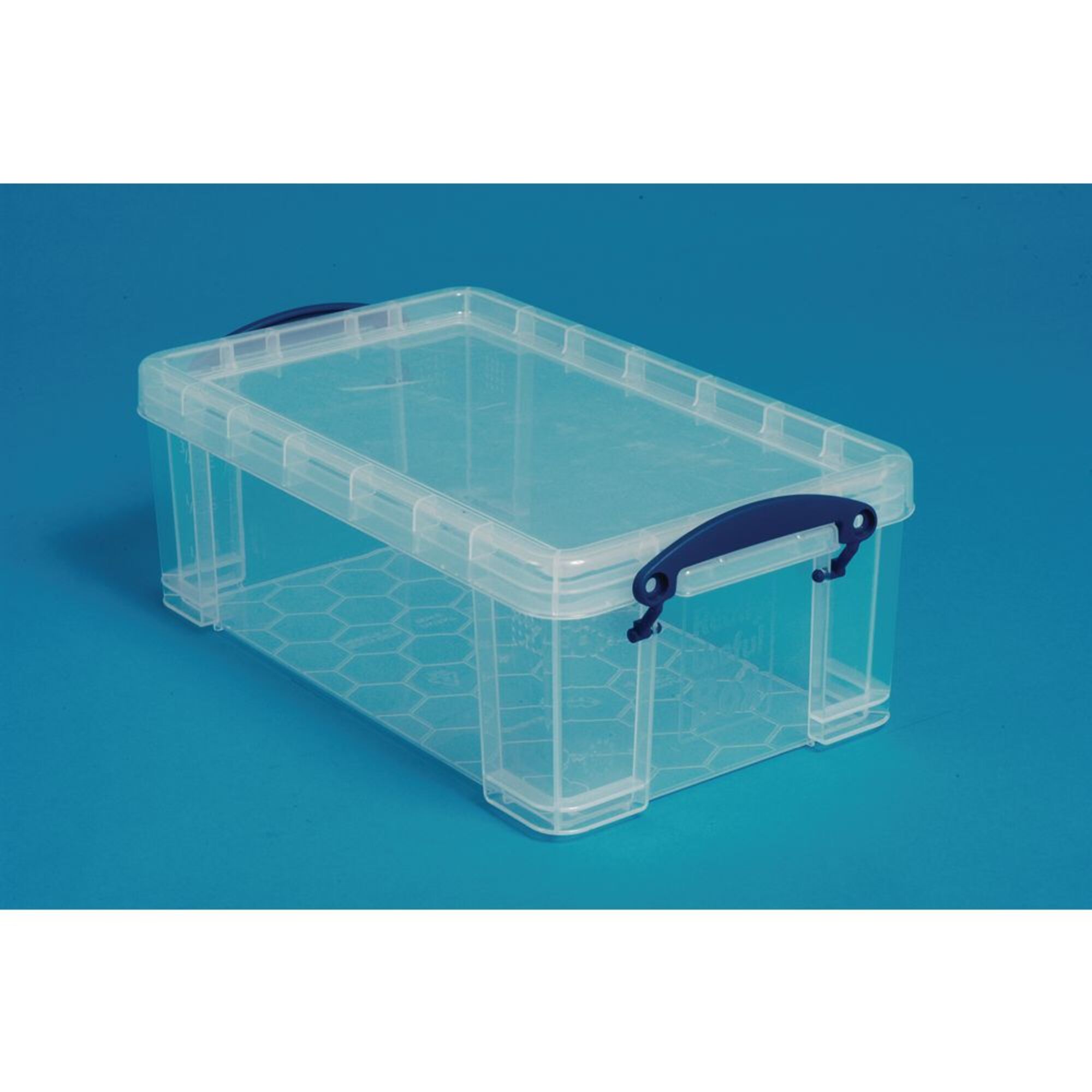 Really Useful Box Caixa de armazenamento empilhável transparente de 0,9