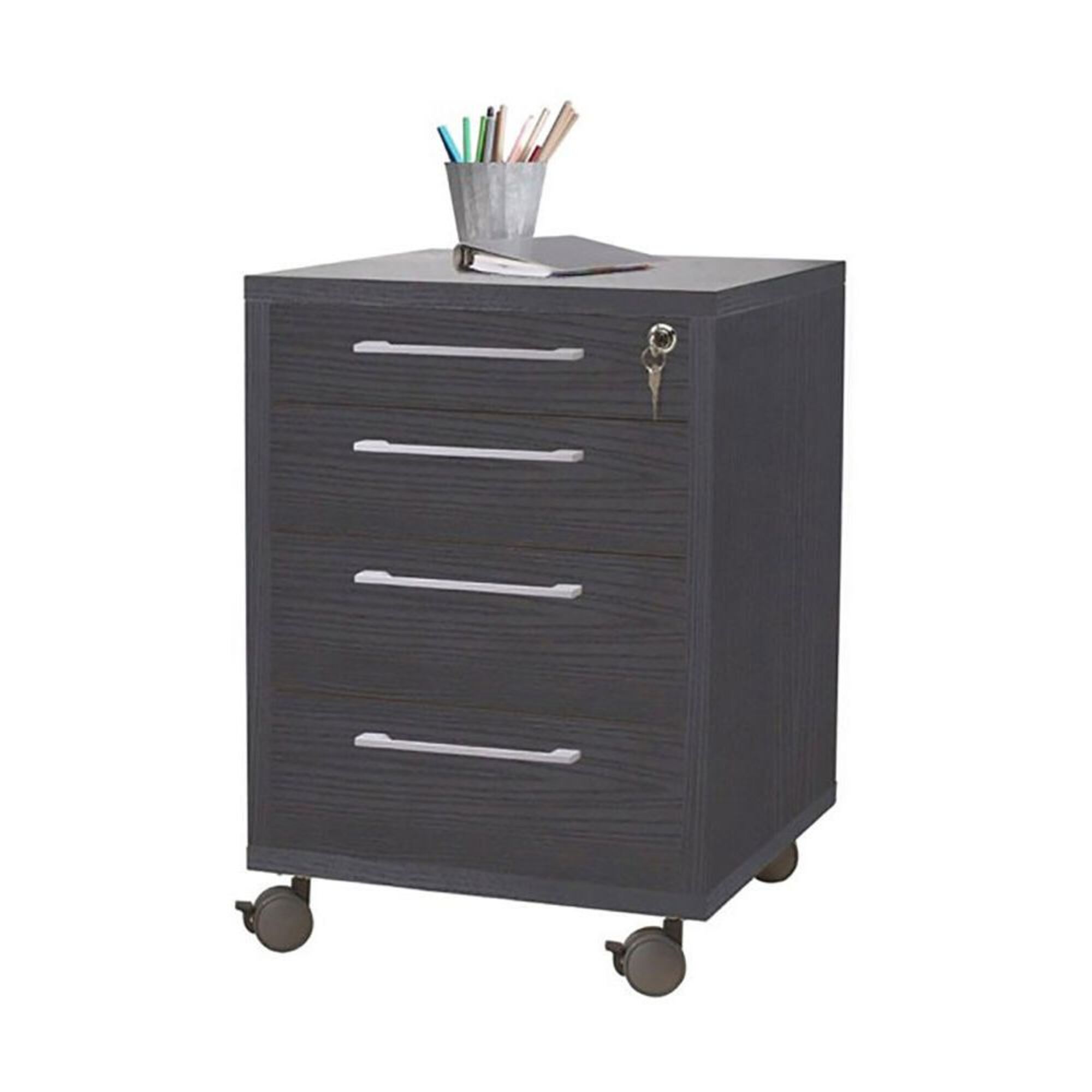 Bloco 4 Gavetas Sophie, 48,2 x 68,2 x 49,1 cm, Melamina, Preto