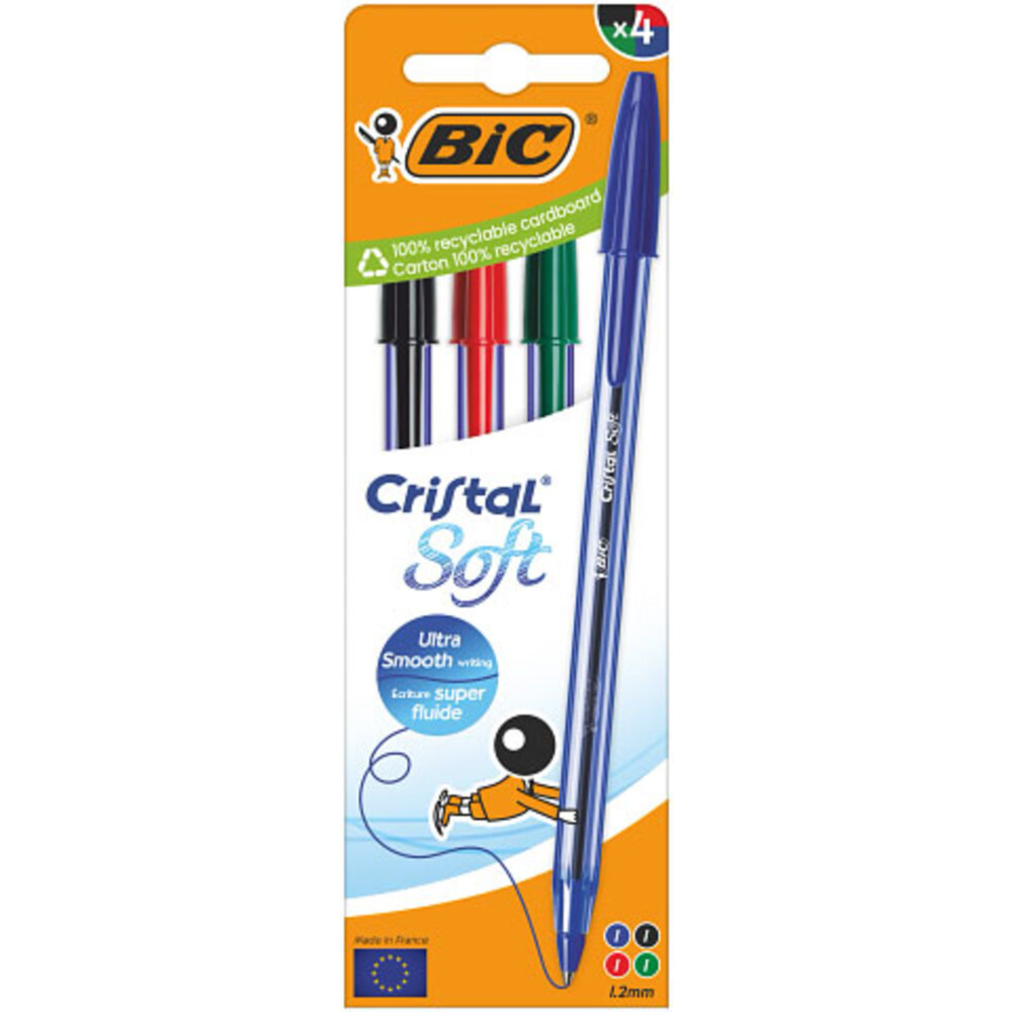 Caneta Bic Cristal Soft Bic Mm CANETA BIC ESF CRISTAL UP C/3 1AZ