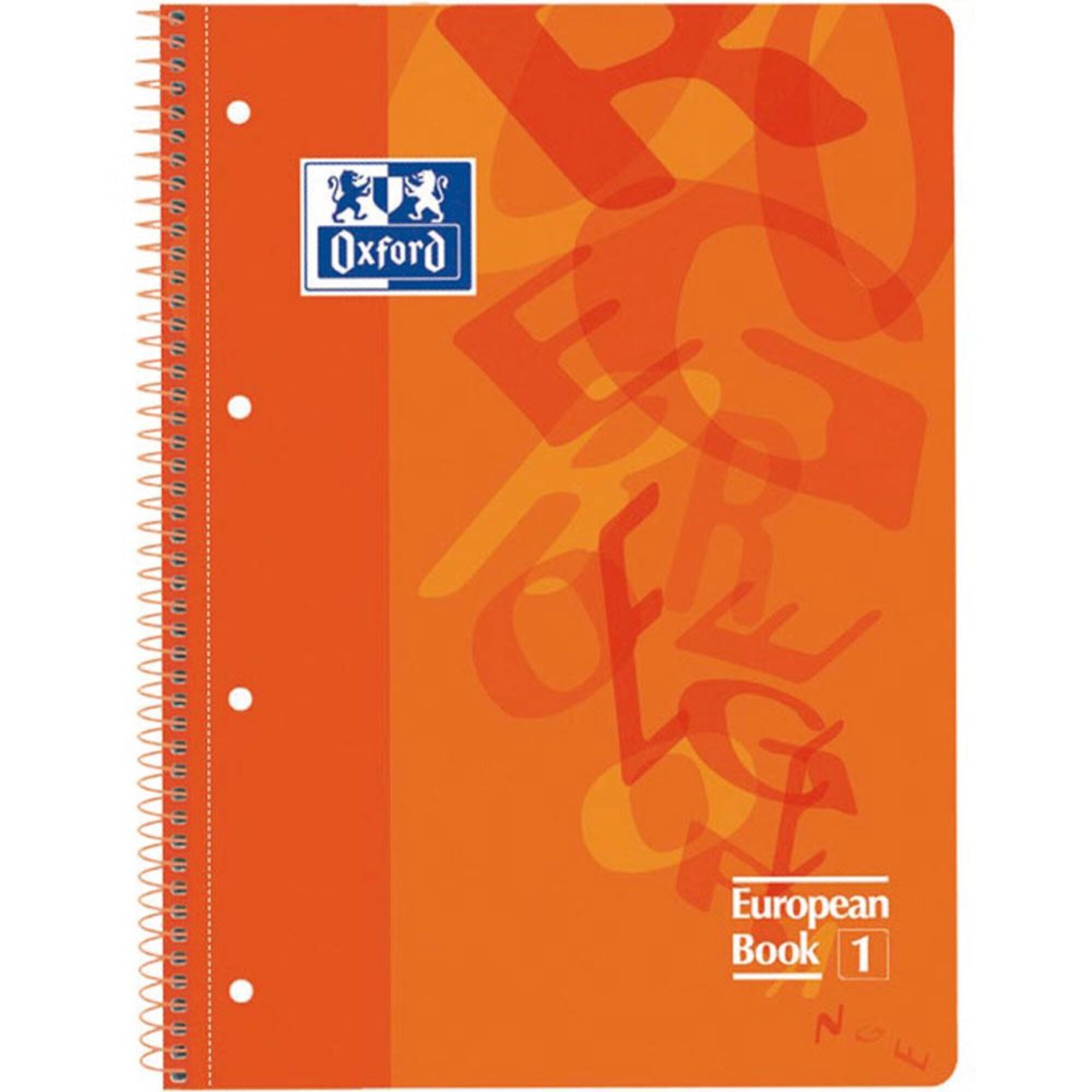 Mbookspt Caderno Espiral Euro A4 80 Folhas Pautado Polipropileno Laranja 3716