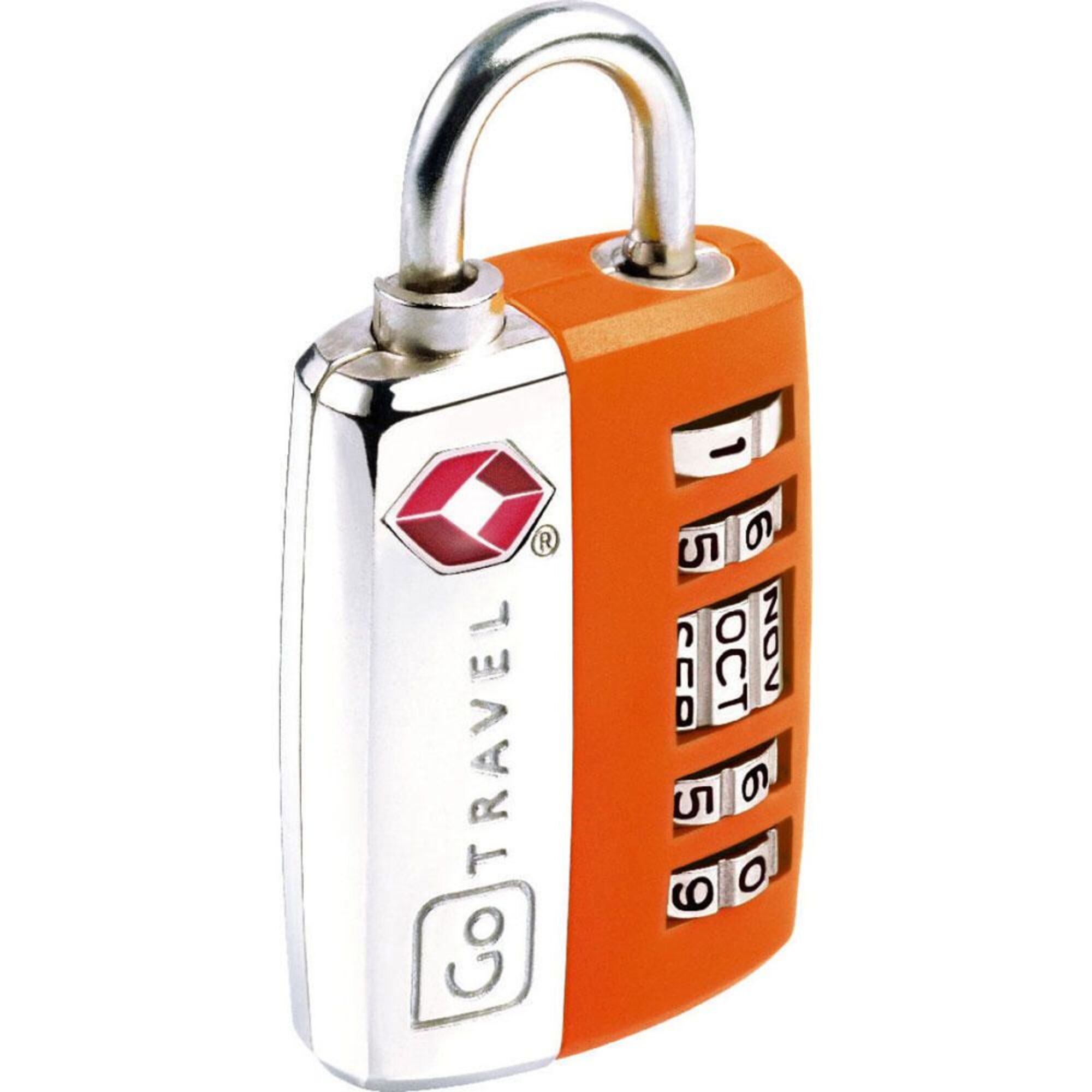 GO TRAVEL Cadeado Numérico My Date, 58 x 31 x 13 mm, Laranja