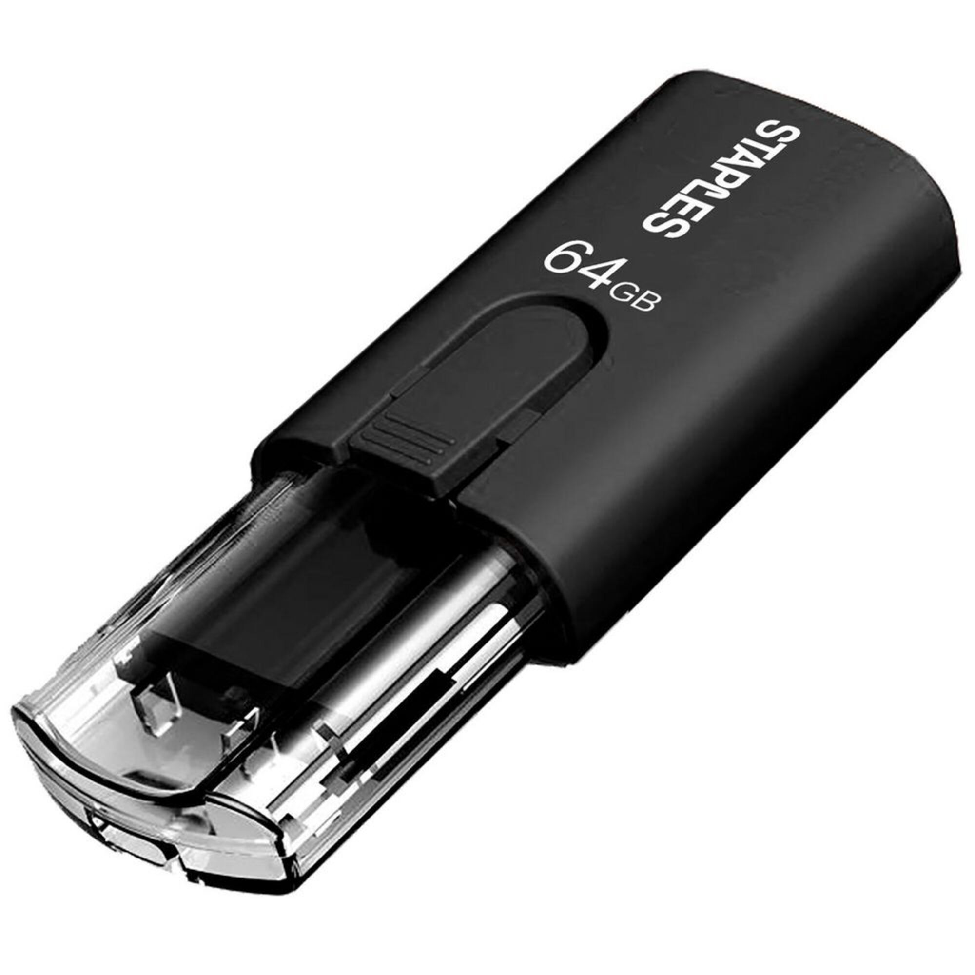 Staples Unidade Flash USB 3.1, 64 GB, Controlo Deslizante, Preto