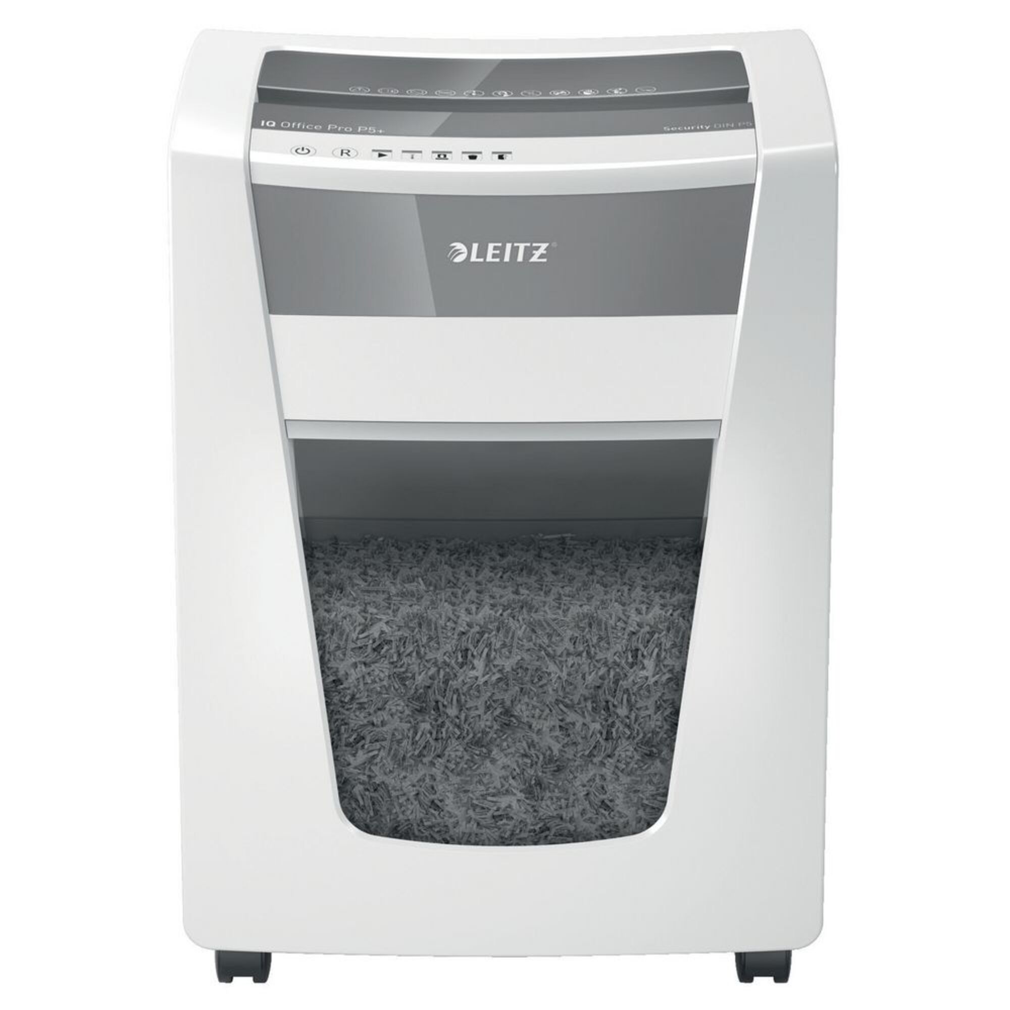 Destruidora de Super Microcorte  IQ Office Pro P5+, 7 Folhas, Cesto de 30 L, Destrói: Papel, Agrafos, Clipes de Papel