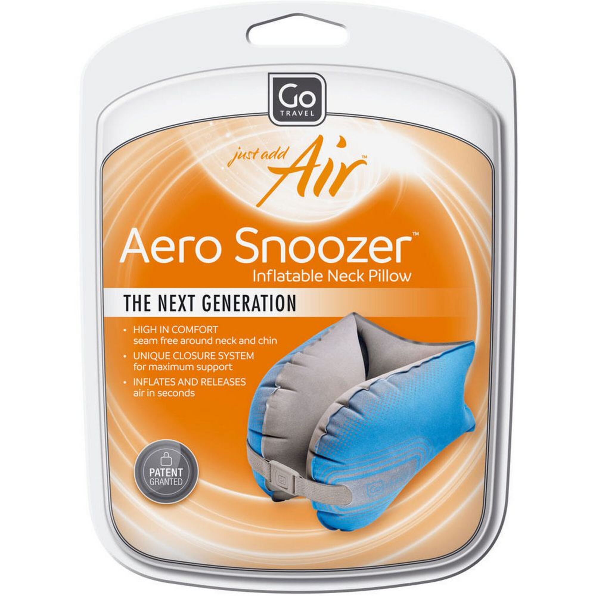 Almofada do Viagem Insuflável Aero Snoozer™, Azul e Cinzento