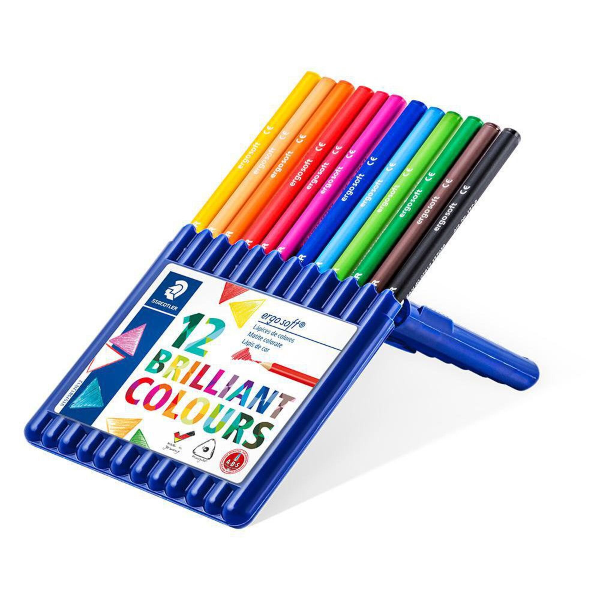 STAEDTLER Lápis de Cor Ergosoft, Corpo Triangular, Embalagem de 12
