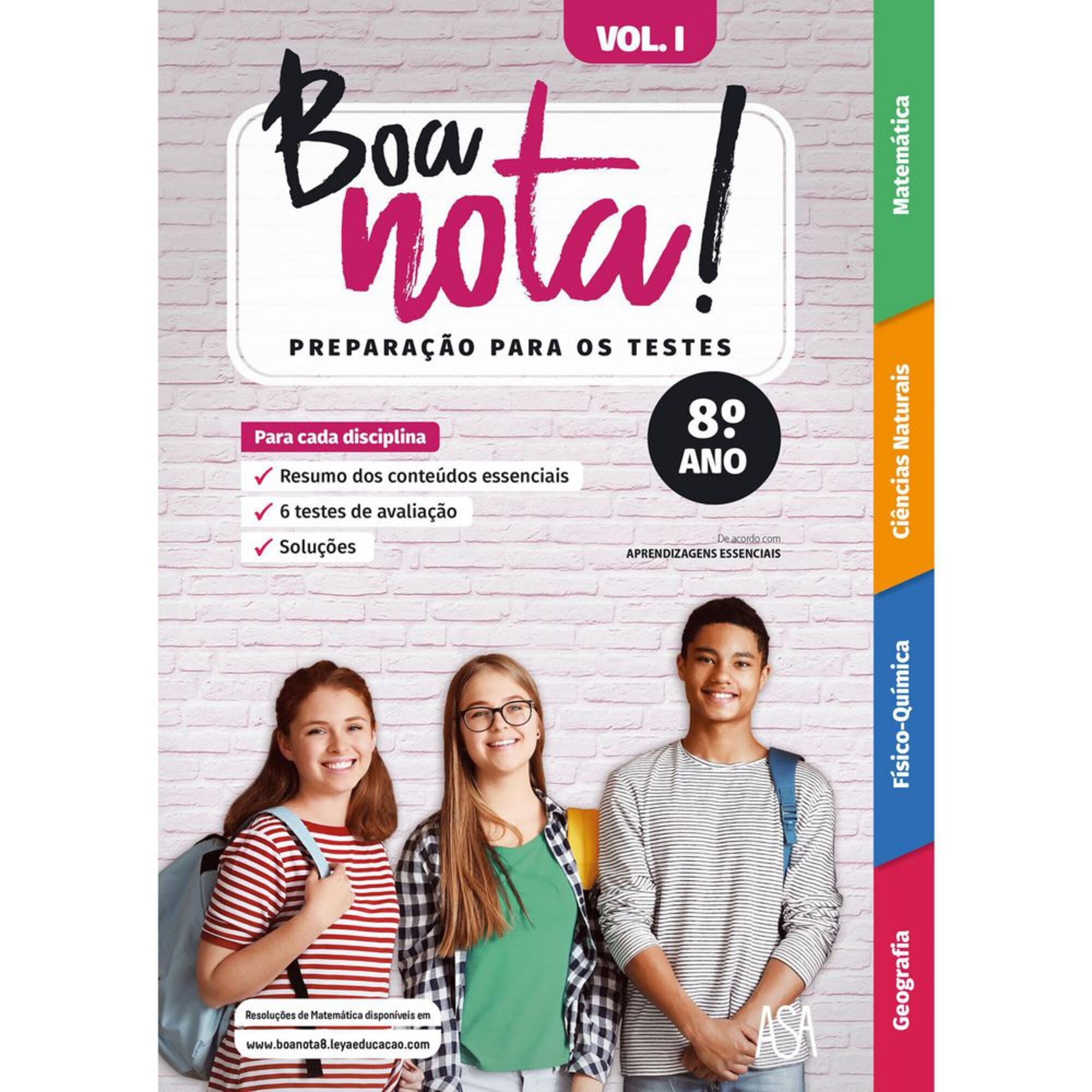 Livro Boa Nota! Preparação para os Testes! - 8º Ano, Vol. 1