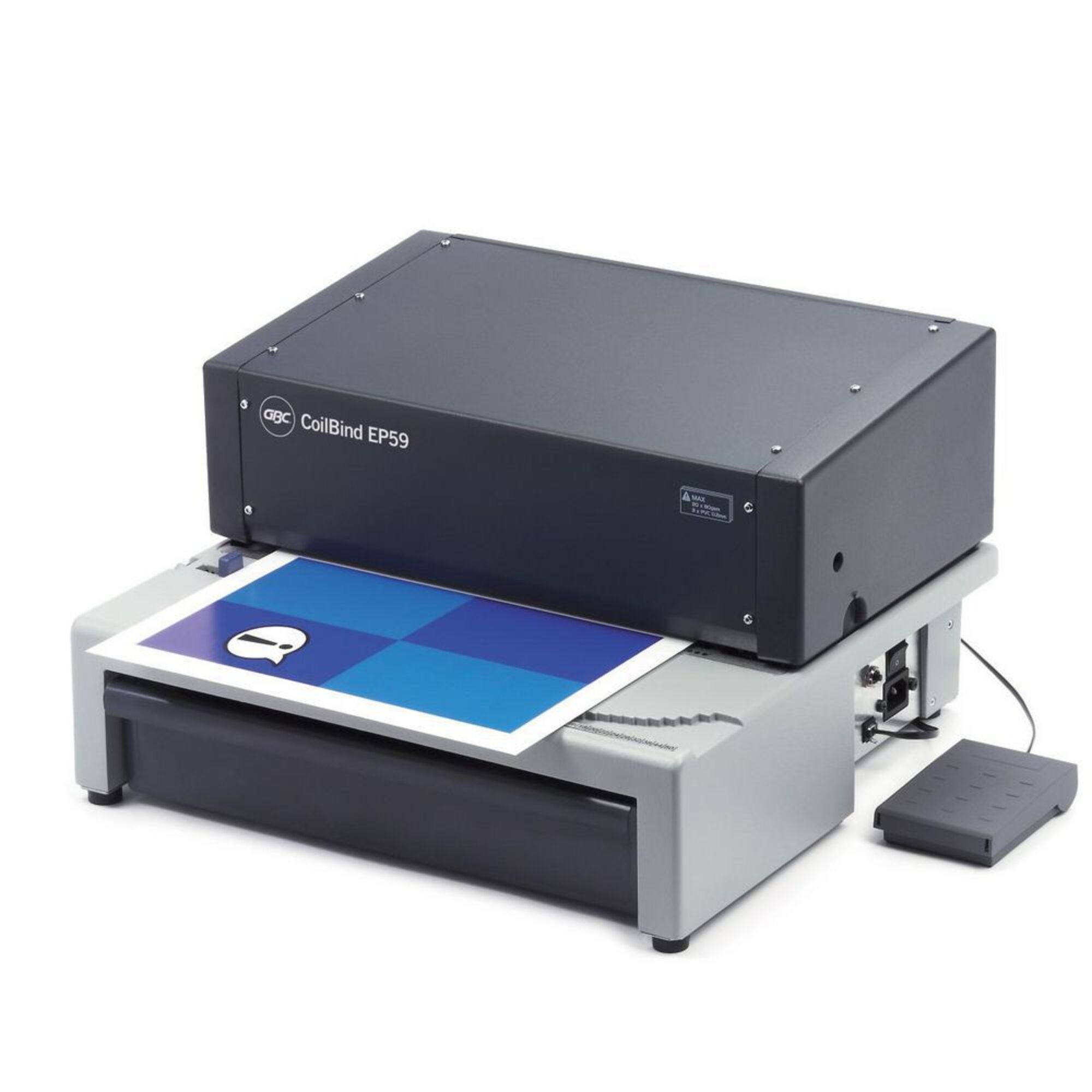GBC Encadernadora Elétrica Coil Bind EP59E com Pedal, Espiral Metálica