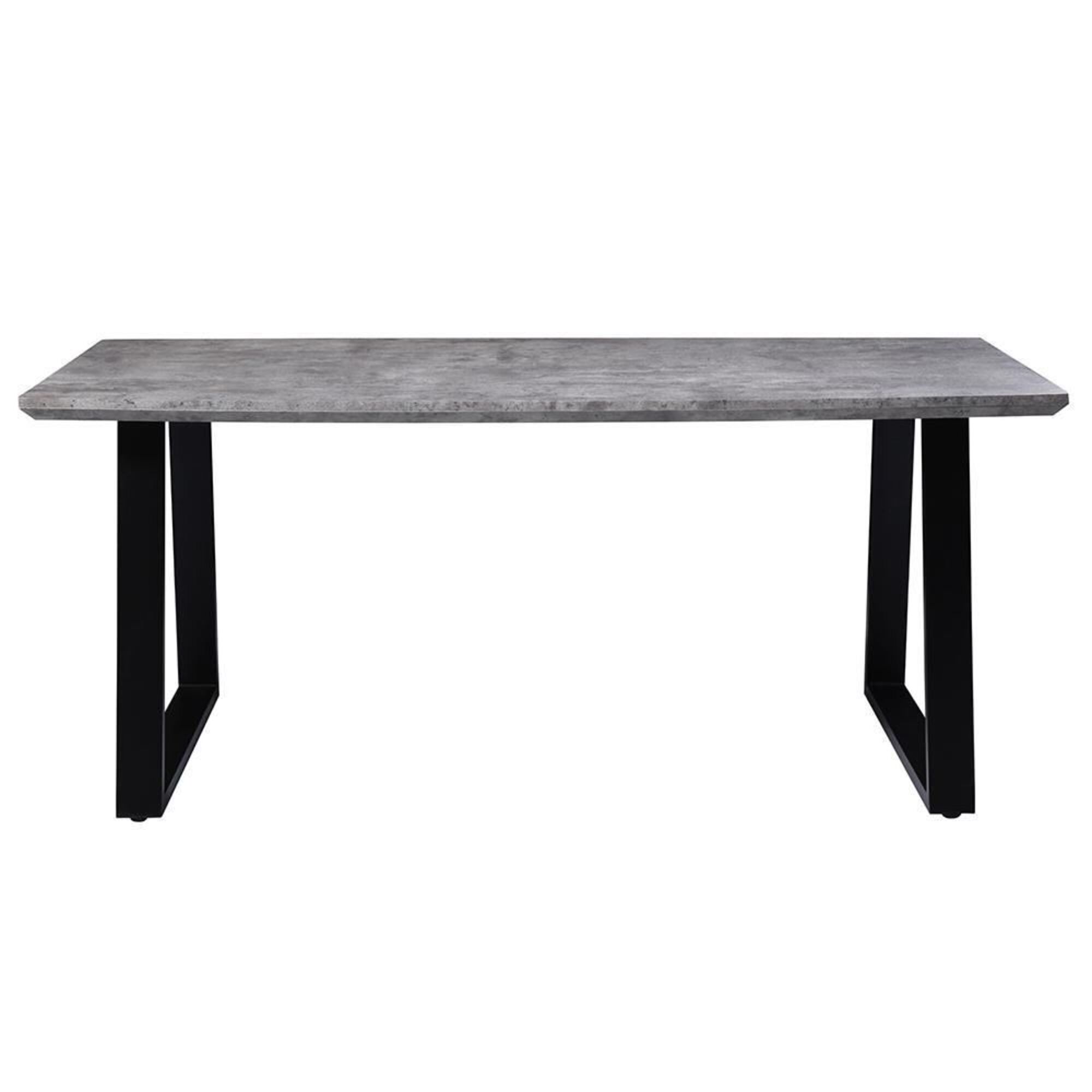 Mesa de Sala Sigma, 180 x 75 x 90 cm, Cinzento e Preto