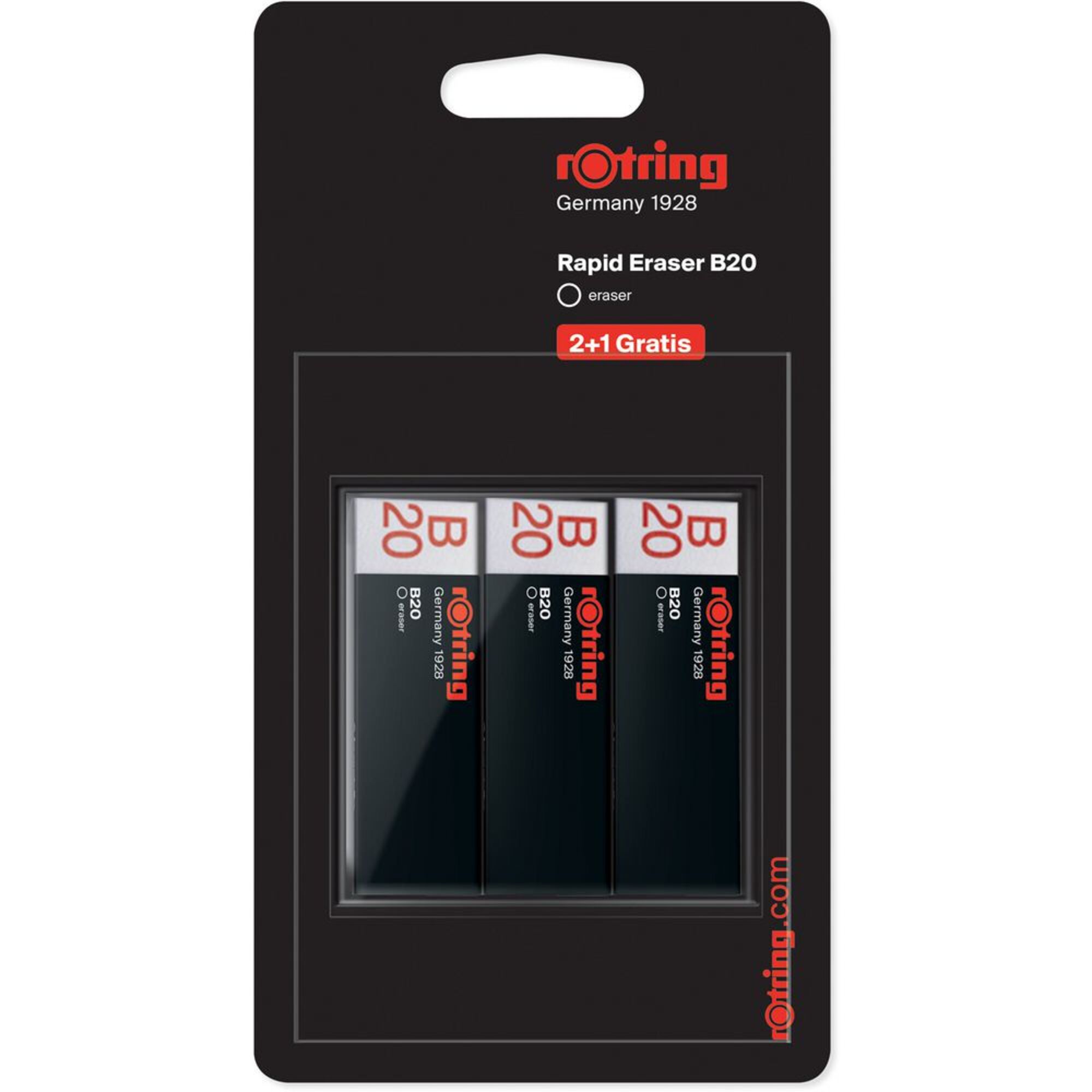 rotring Borracha Retangular RapidEraser B20, Branco 628914 em