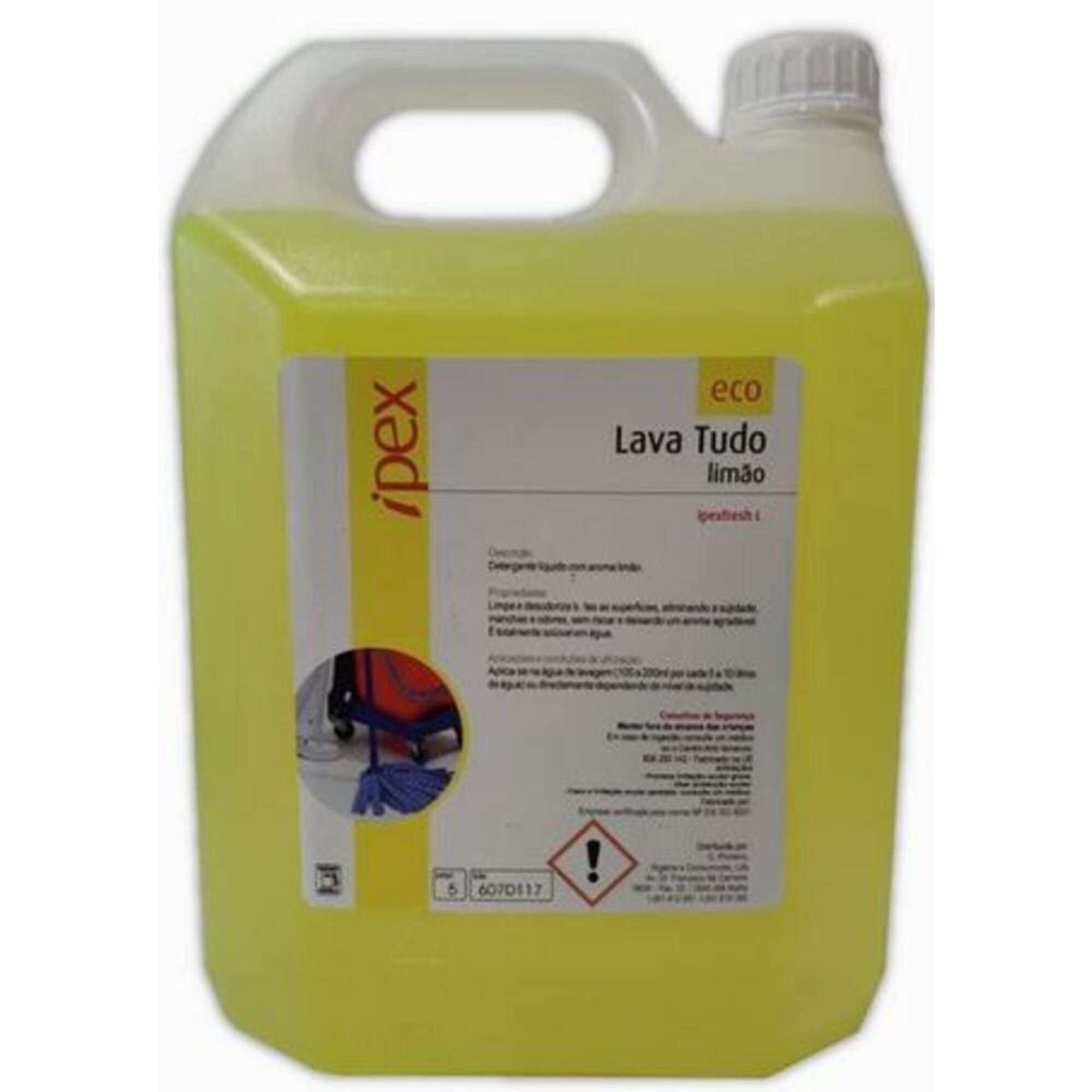 IPEX Detergente Multiusos Lava-Tudo,Limão, 5 l