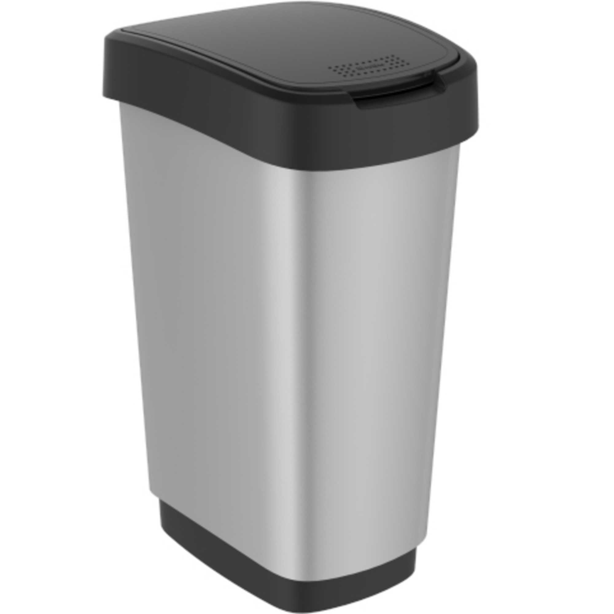 Balde do Lixo Swing Art, 50 l, Preto e Cinzento
