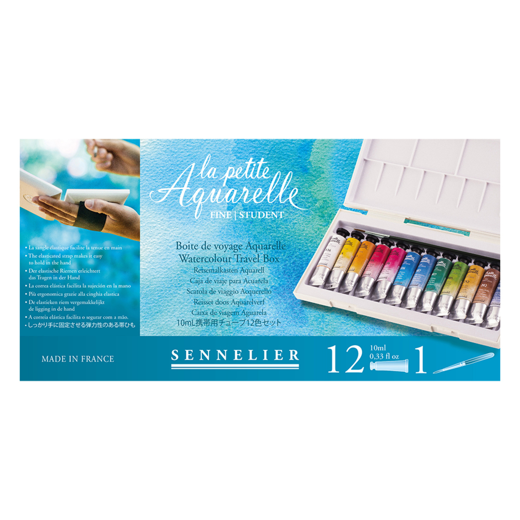 Caixa de Viagem Aguarelas La Petite Aquarelle, 12 Tubos de 10 ml