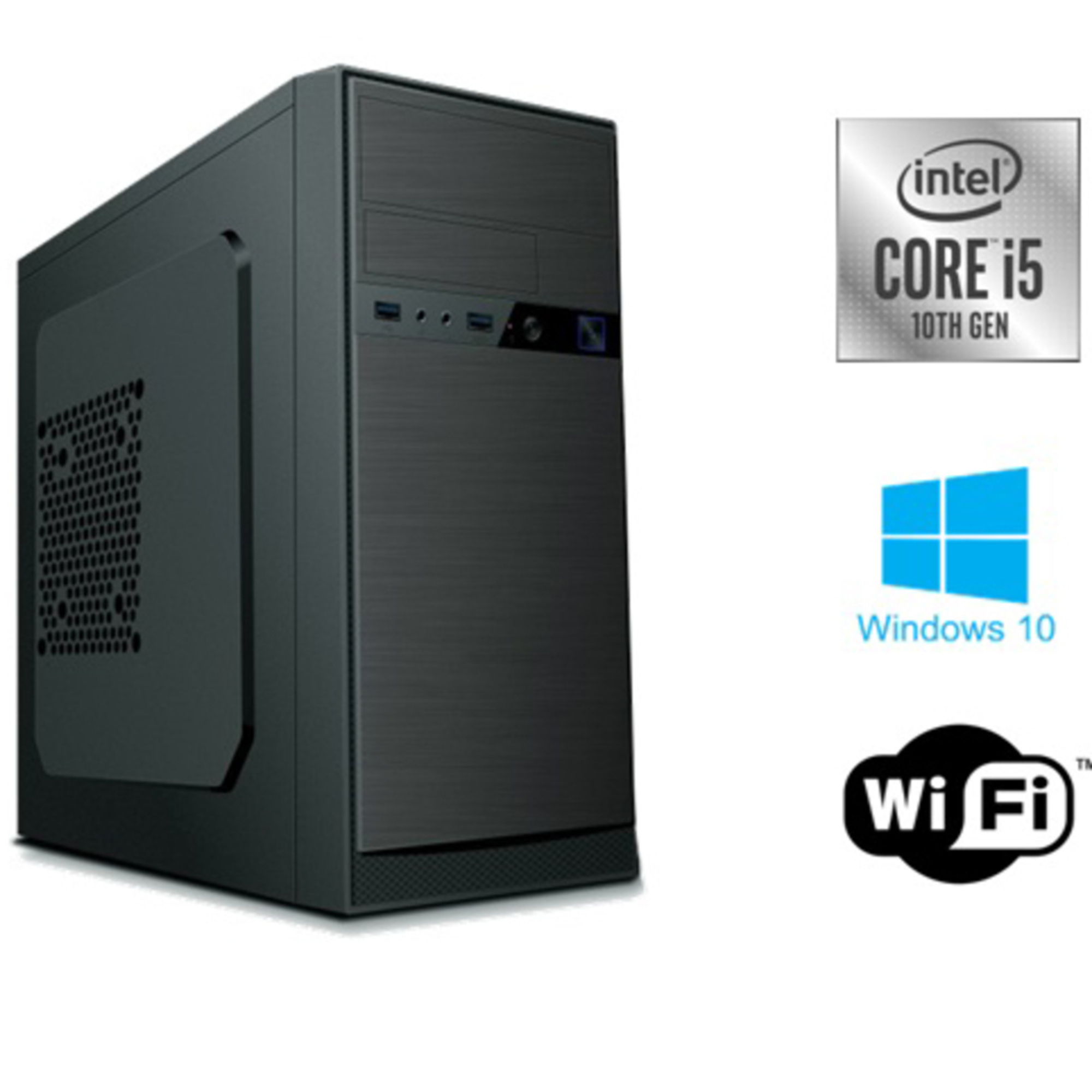 Computador Desktop PowerNet, Intel® Core™ i5-10400, 8 GB RAM, 1 TB HDD SATA, Preto