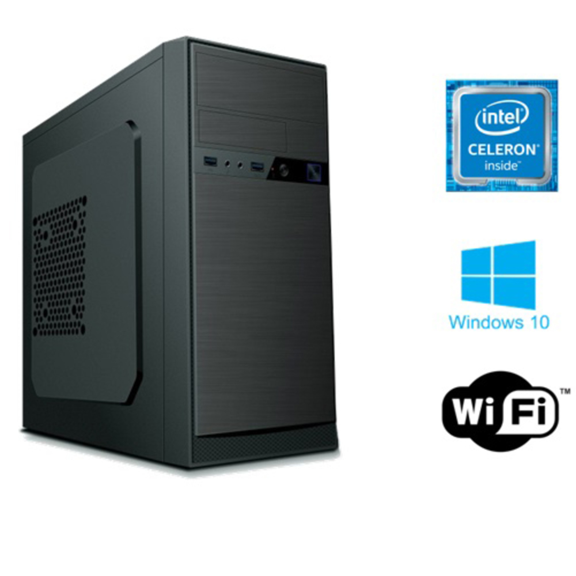 Computador Desktop PowerNet, Intel® Celeron® J4005, 4 GB RAM, 1 TB HDD SATA, Preto