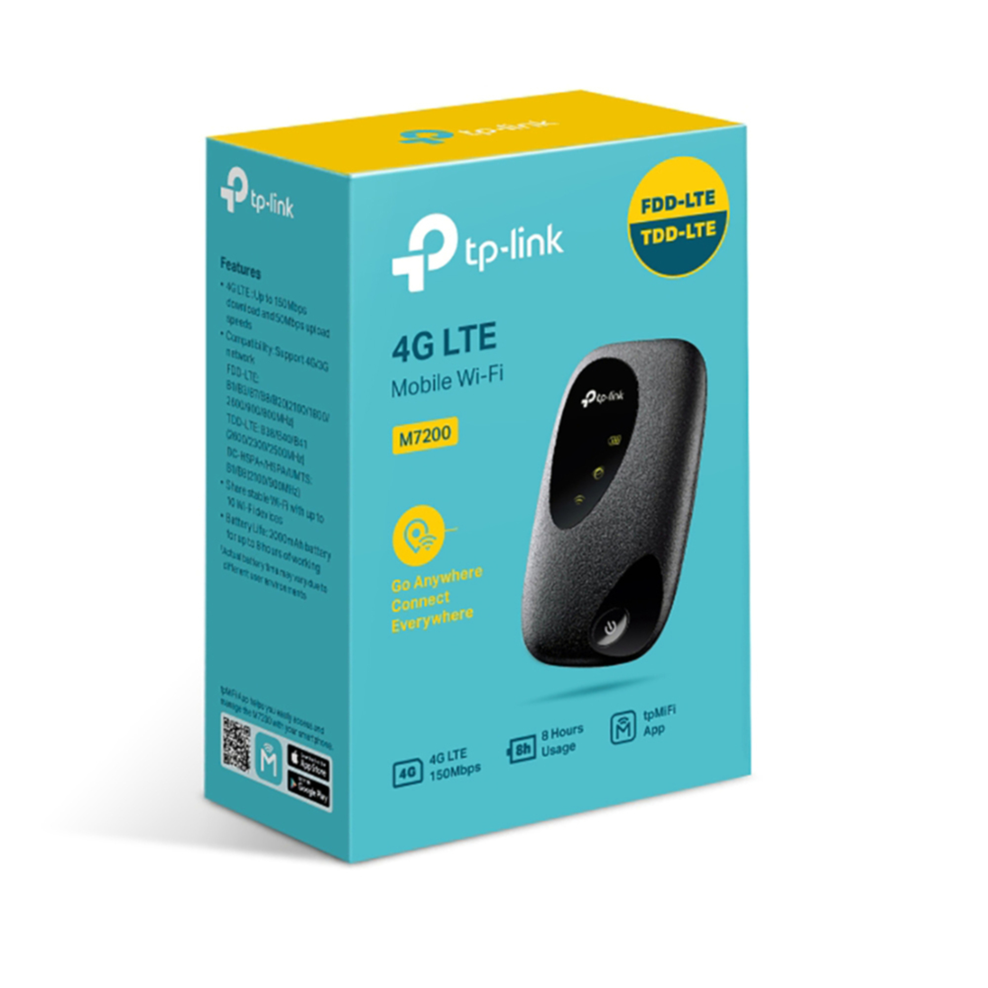 TPLINK Router Hotspot M7200 4G LTE Mobile WiFi, 4 G 666123 em