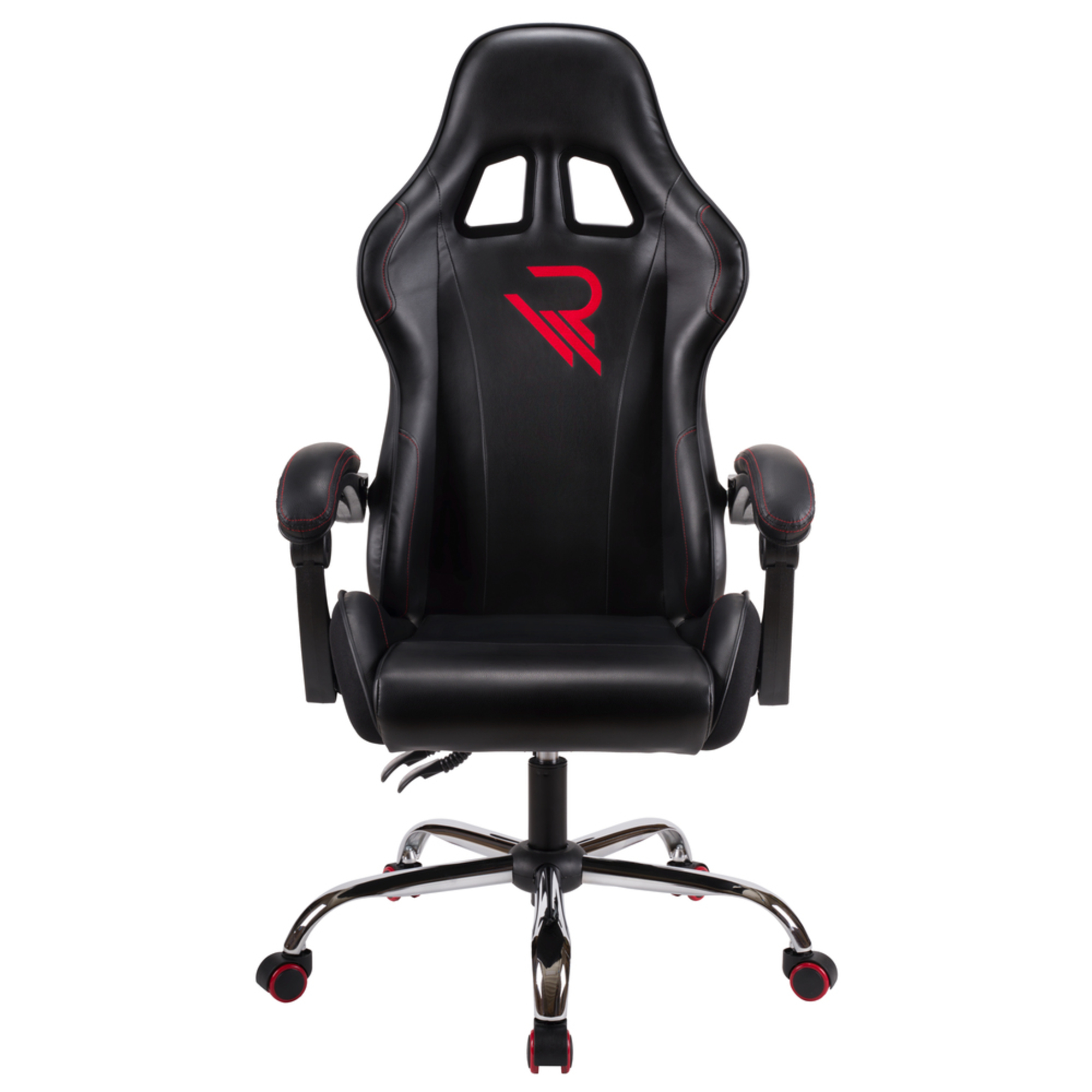 Cadeira Gaming Raiden E-Sports, Pele Sintética, Preto e Vermelho