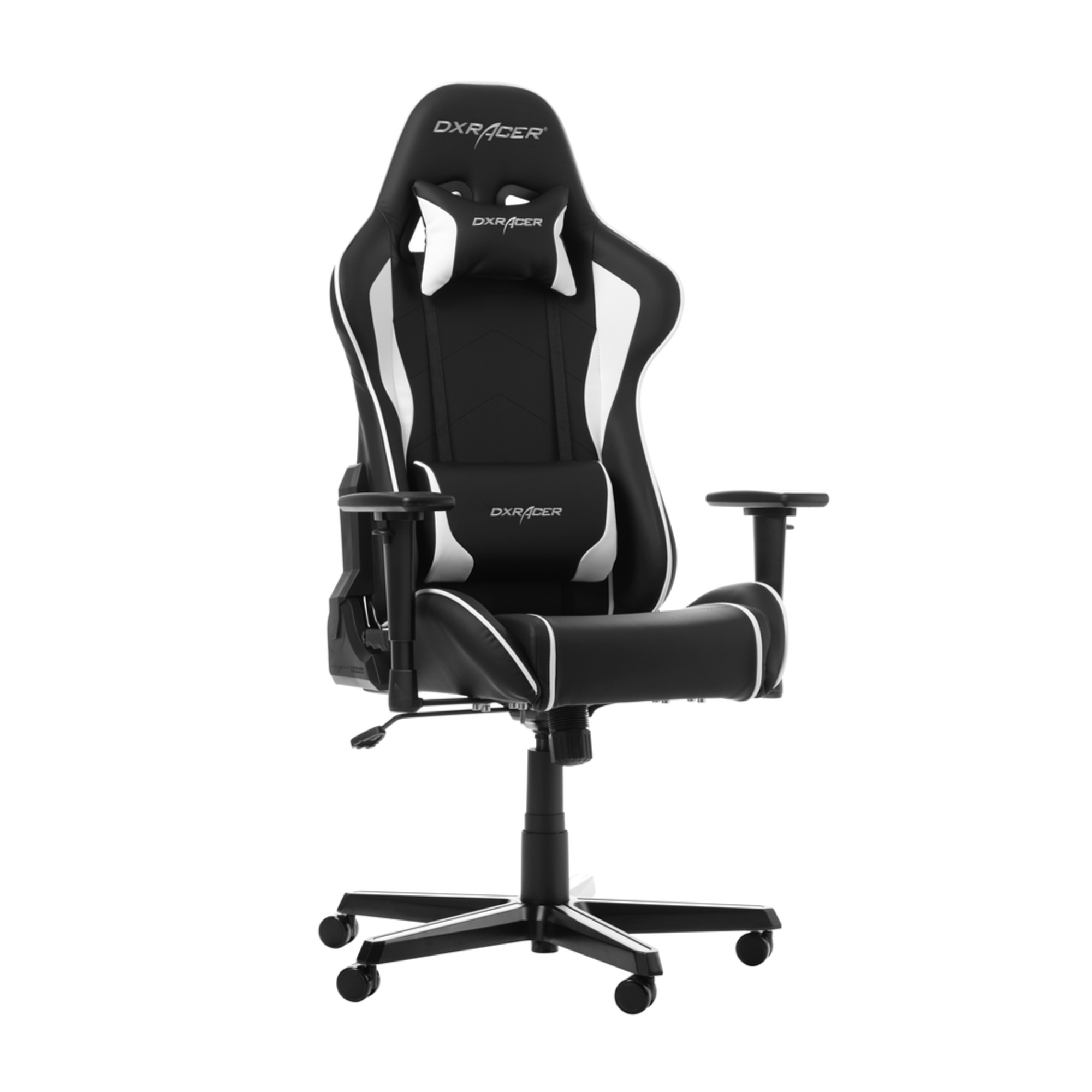 Cadeira Gaming Formula F08-Pb, Pele Sintética, Preto e Branco