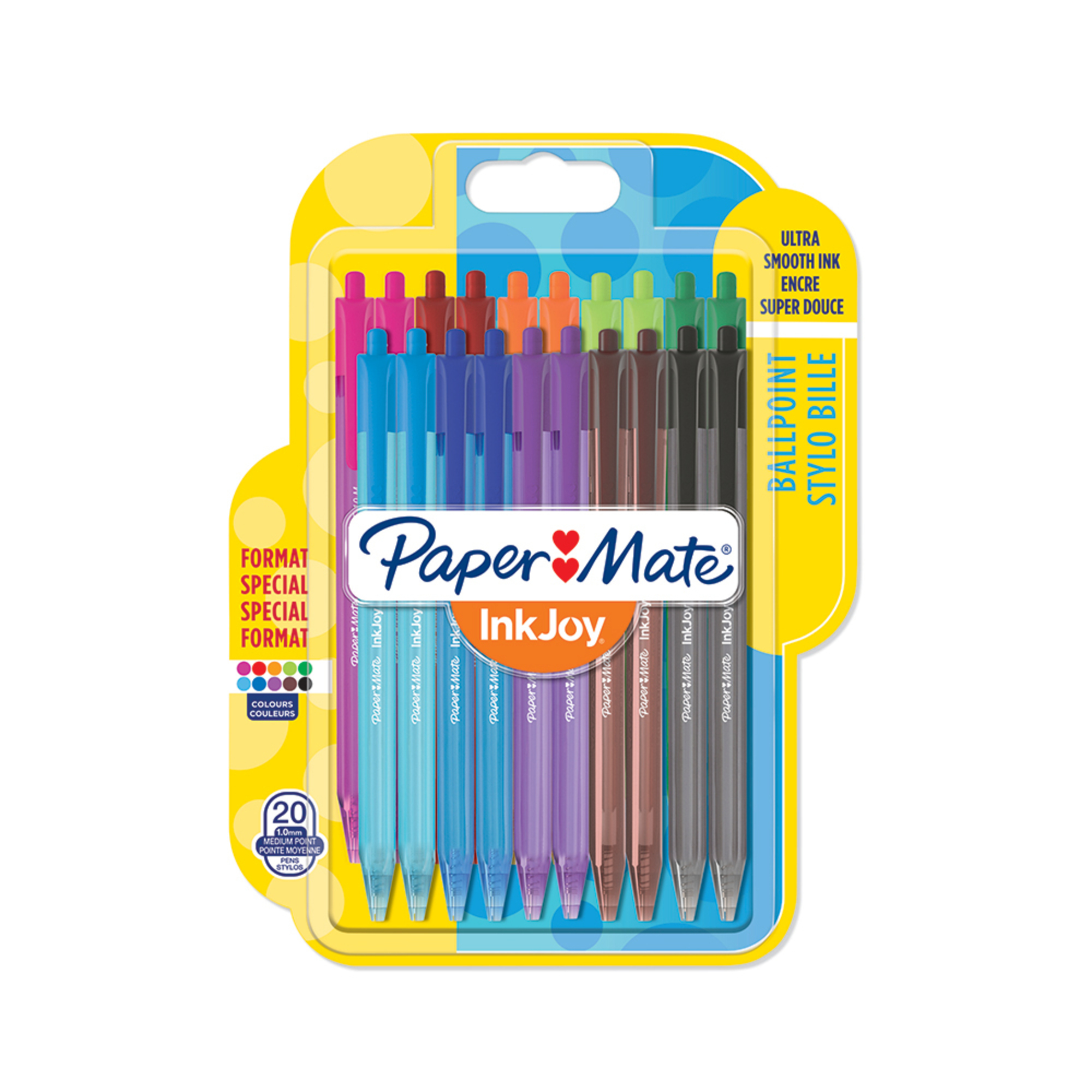 PAPER MATE Esferográfica InkJoy™ 100 Retrátil, Ponta Média de 1 mm