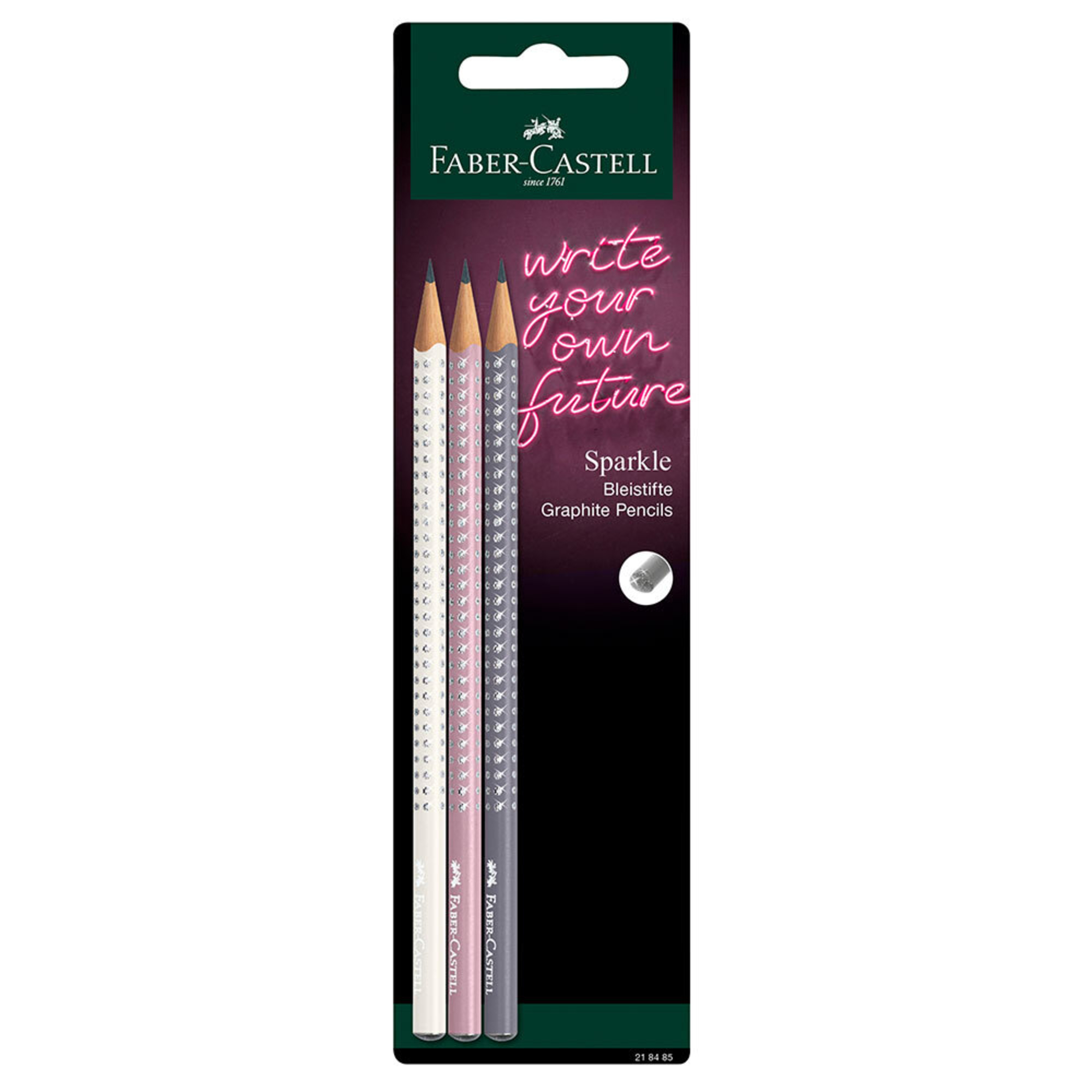 Faber Castell - FABER-CASTELL Lápis Grafite Sparkle, Cores Sortidas Brilhantes, 6 Unidades FABER-CASTELL Lápis Grafite Sparkle, Cores Sortidas Brilhantes, 6 Unidades