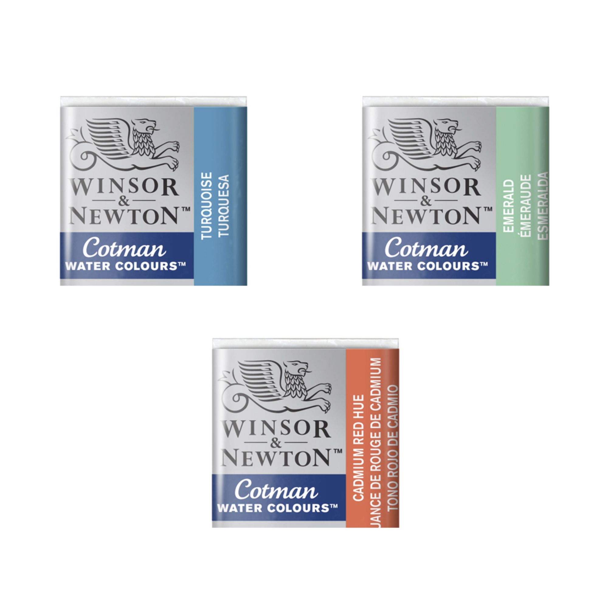 WINSOR  NEWTON Aguarela em Pastilha Cotman, Tom Carmin Alizarim