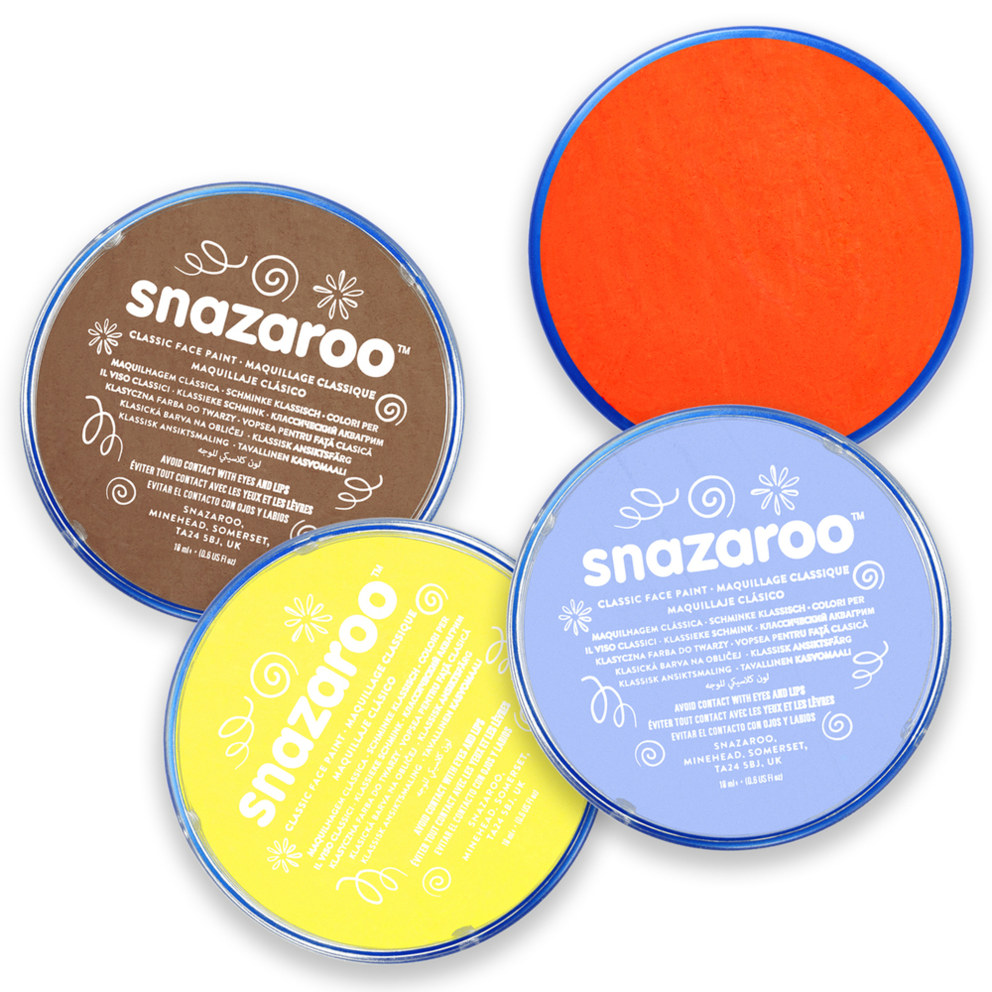 Tinta para Pintura Facial e Corporal, 18 ml, Amarelo Brilhante