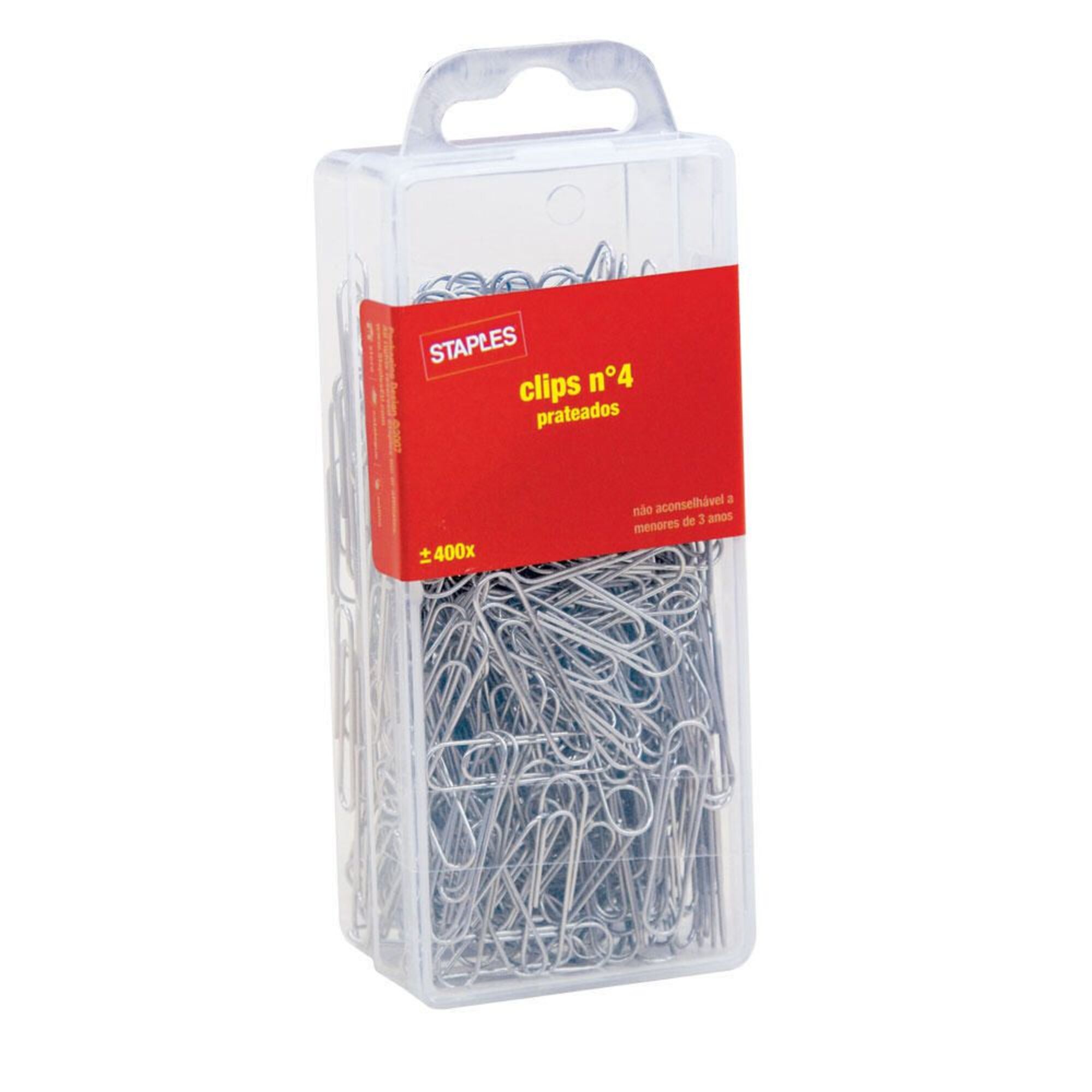 Staples Clipes de Papel Nº. 4, 32 mm, Aço Galvanizado, Prateado