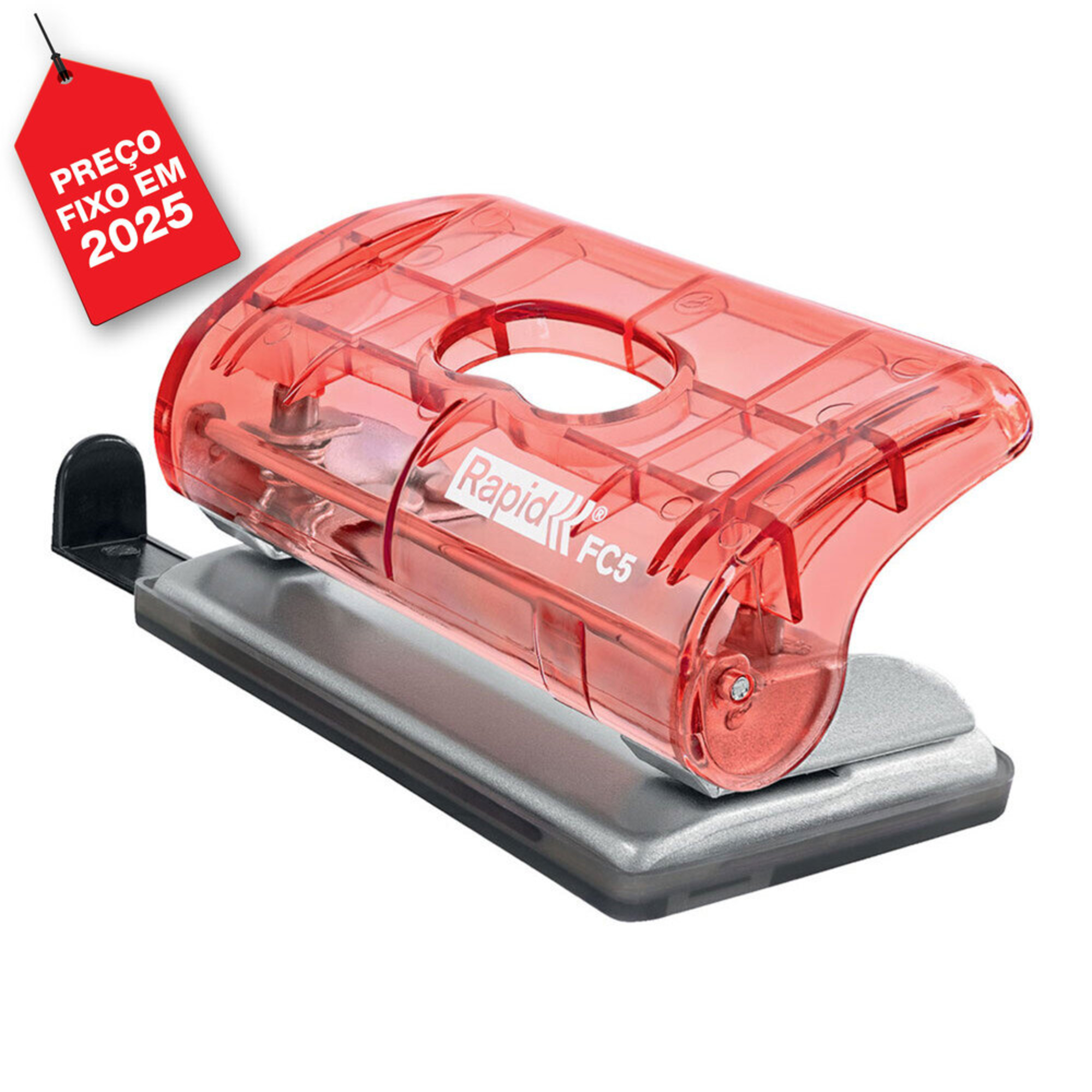 Furador Breeze, Capacidade de Furação de 10 Folhas, Coral